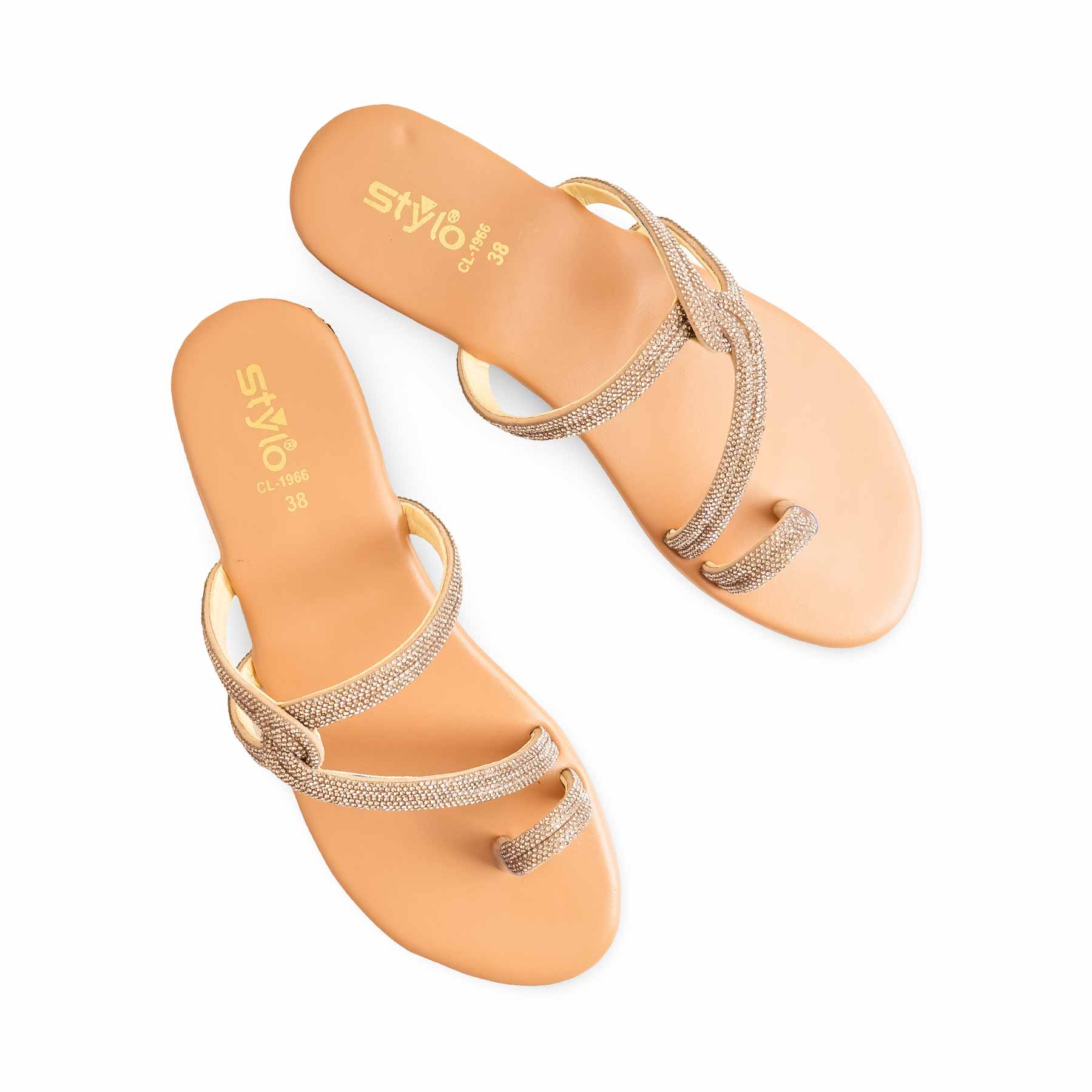 Golden Casual Chappal For Women CL1966 - Image 5