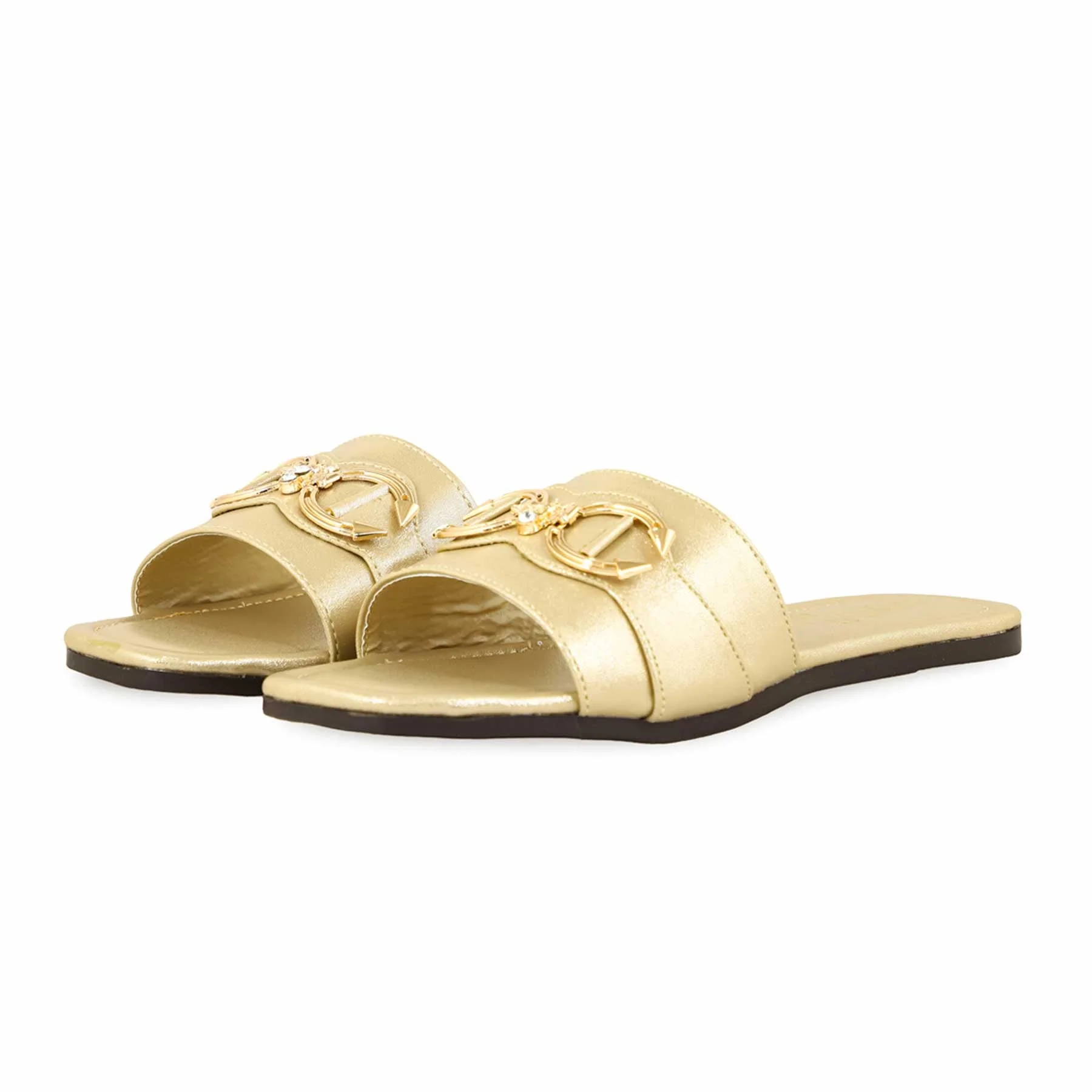 Golden Casual Slipper For Ladies CL1926 - Image 3