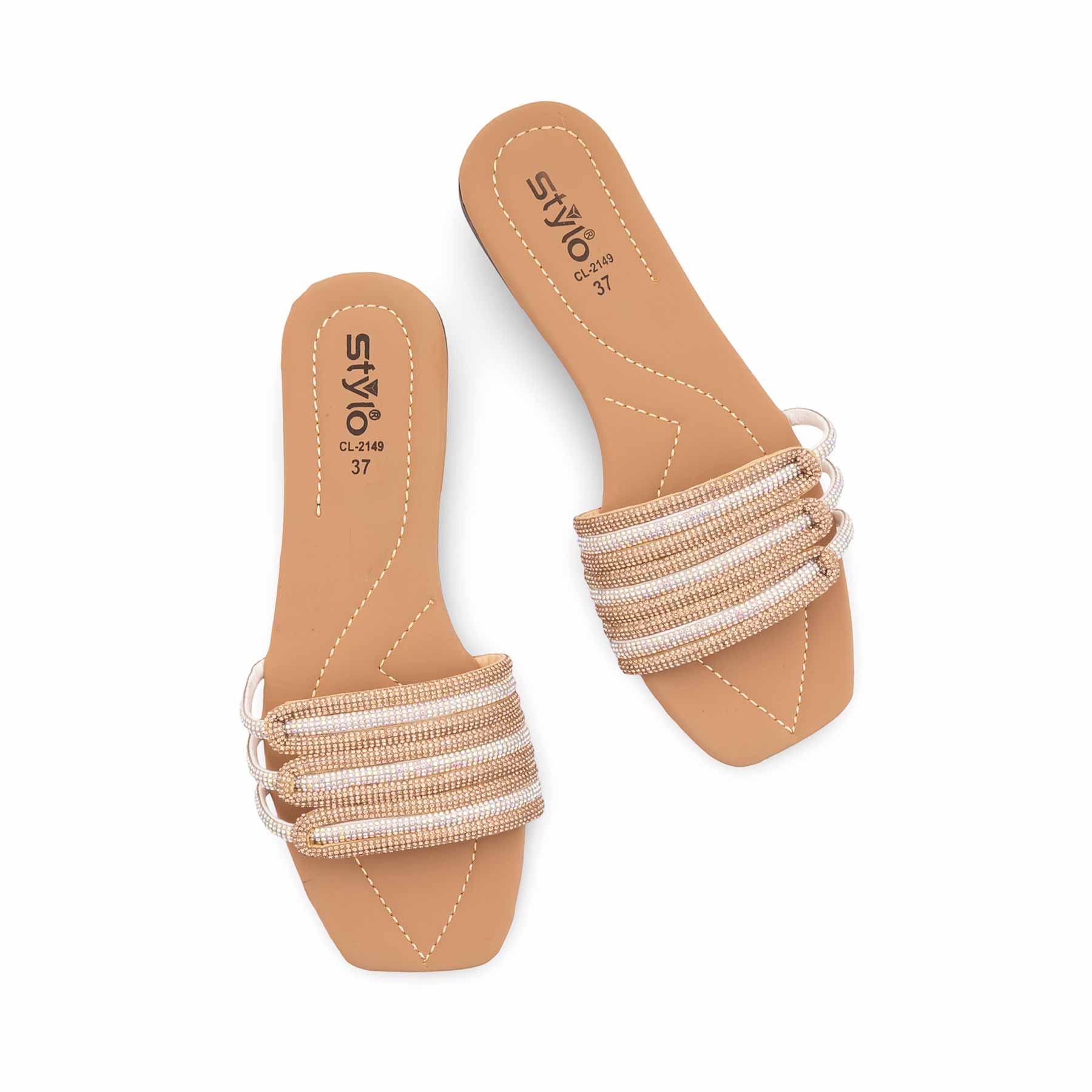 Golden Casual Slipper For Ladies CL2149 - Image 5