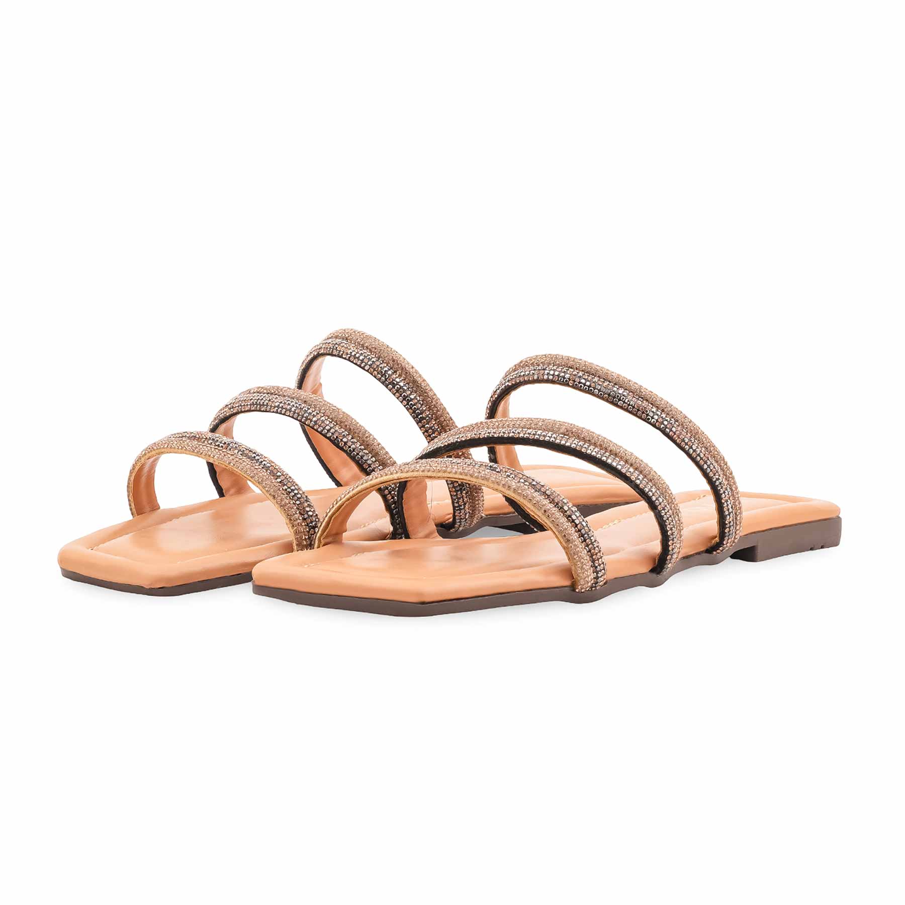 Golden Casual Slipper For Ladies CL2219 - Image 3