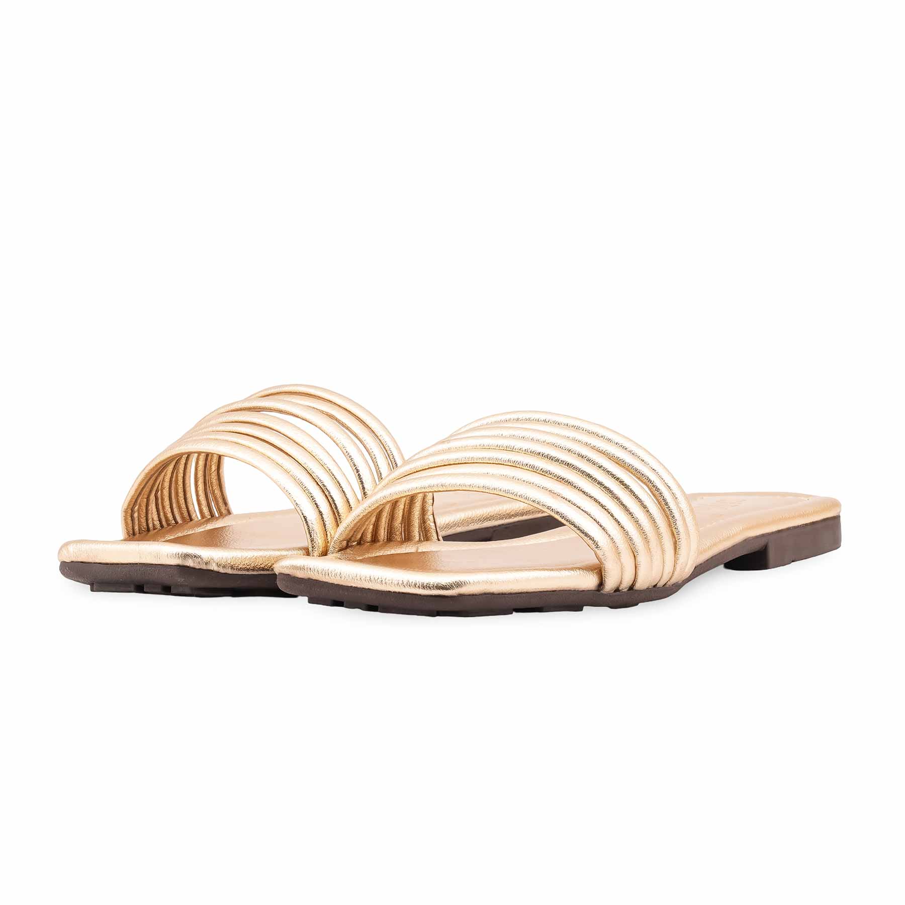 Golden Casual Slipper For Ladies CL2270 - Image 3