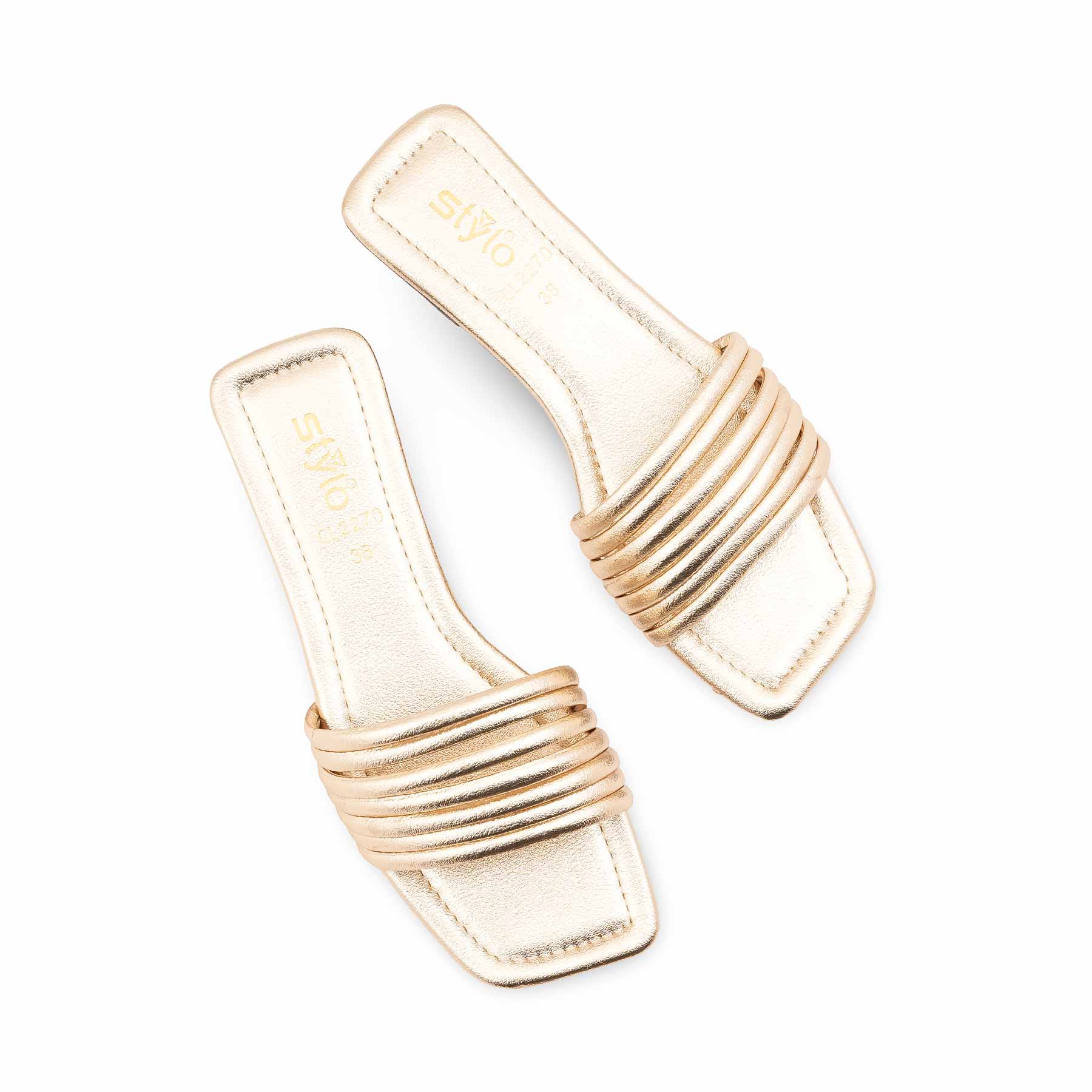 Golden Casual Slipper For Ladies CL2270 - Image 5