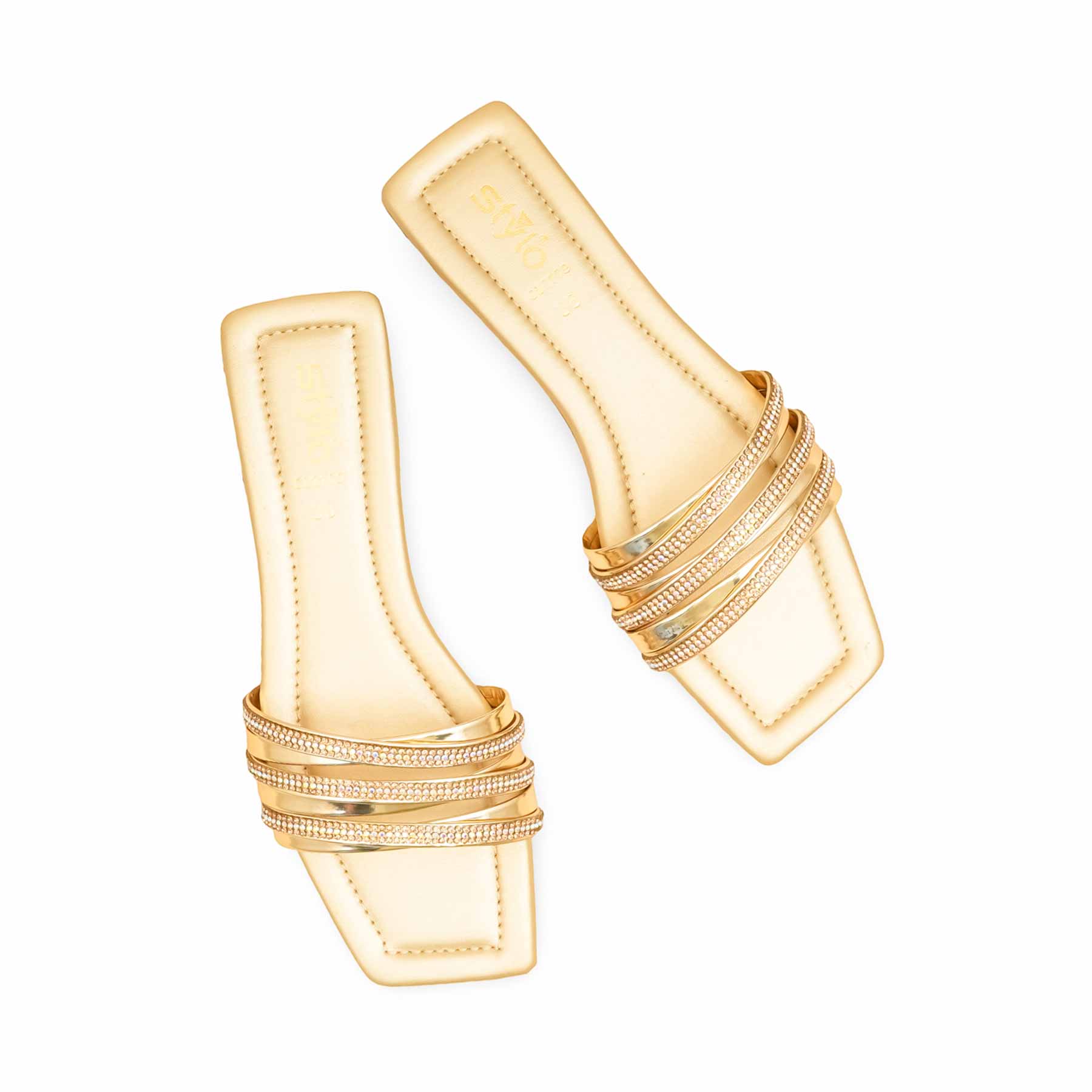 Golden Casual Slipper For Women CL2109 - Image 5