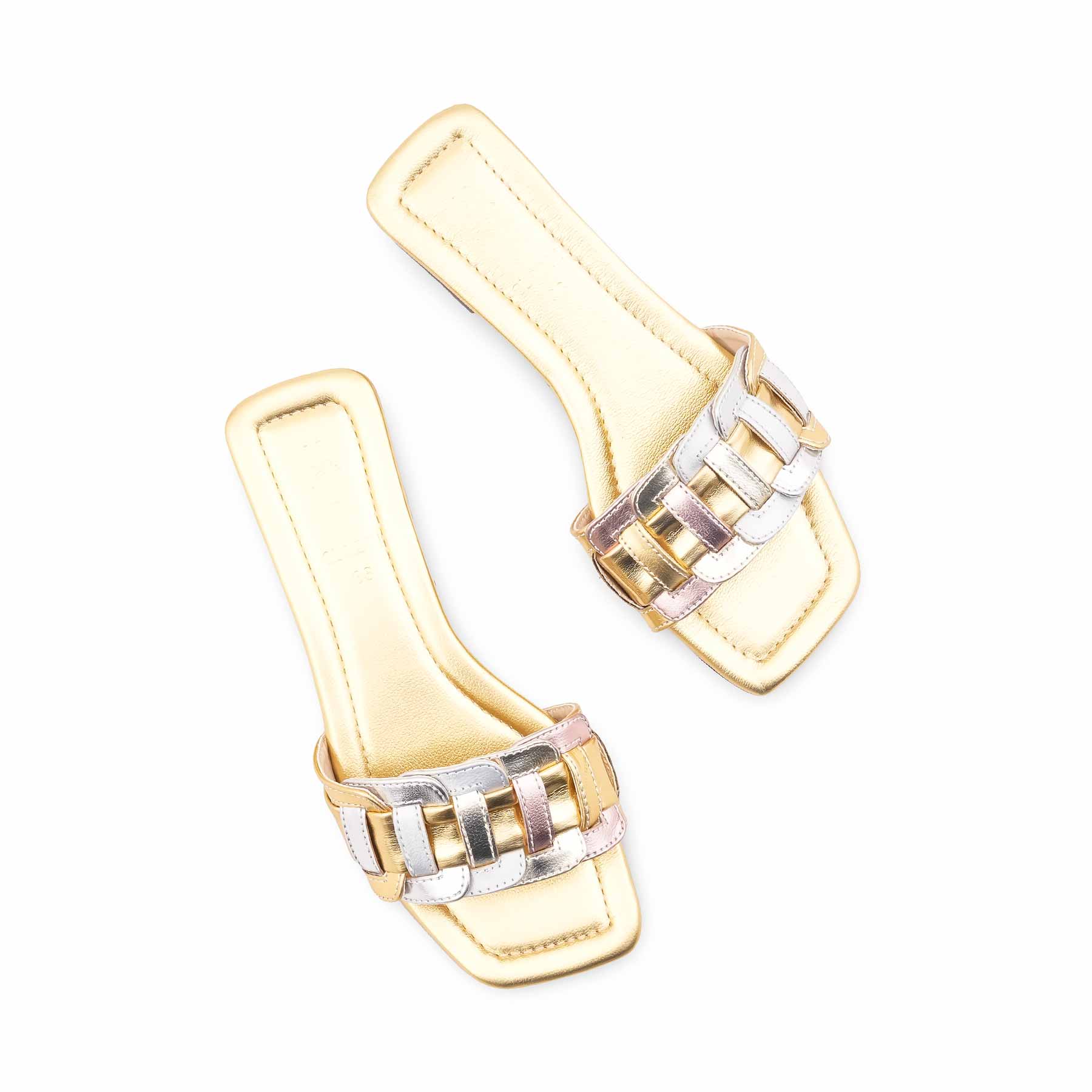 Golden Casual Slipper For Women CL2271 - Image 5