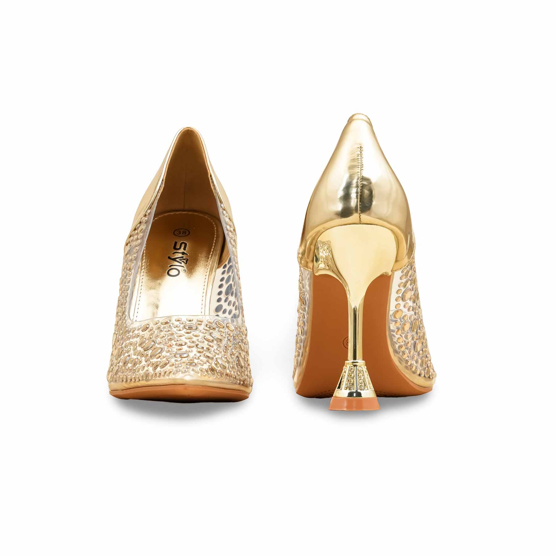 Golden Fancy Bridal Court Shoes WN7524 - Image 5