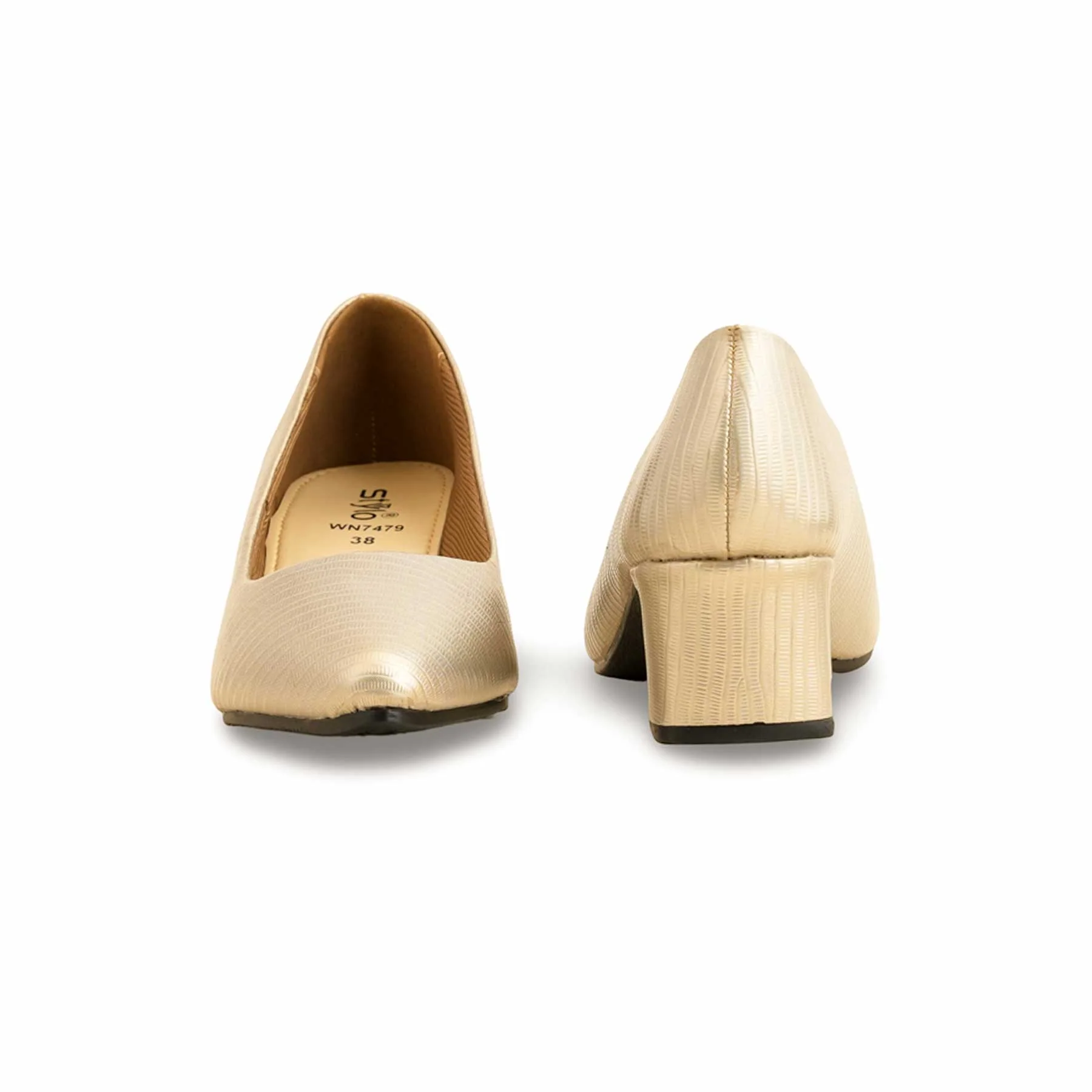 Golden Court Shoes For Women WN7479 - Image 3