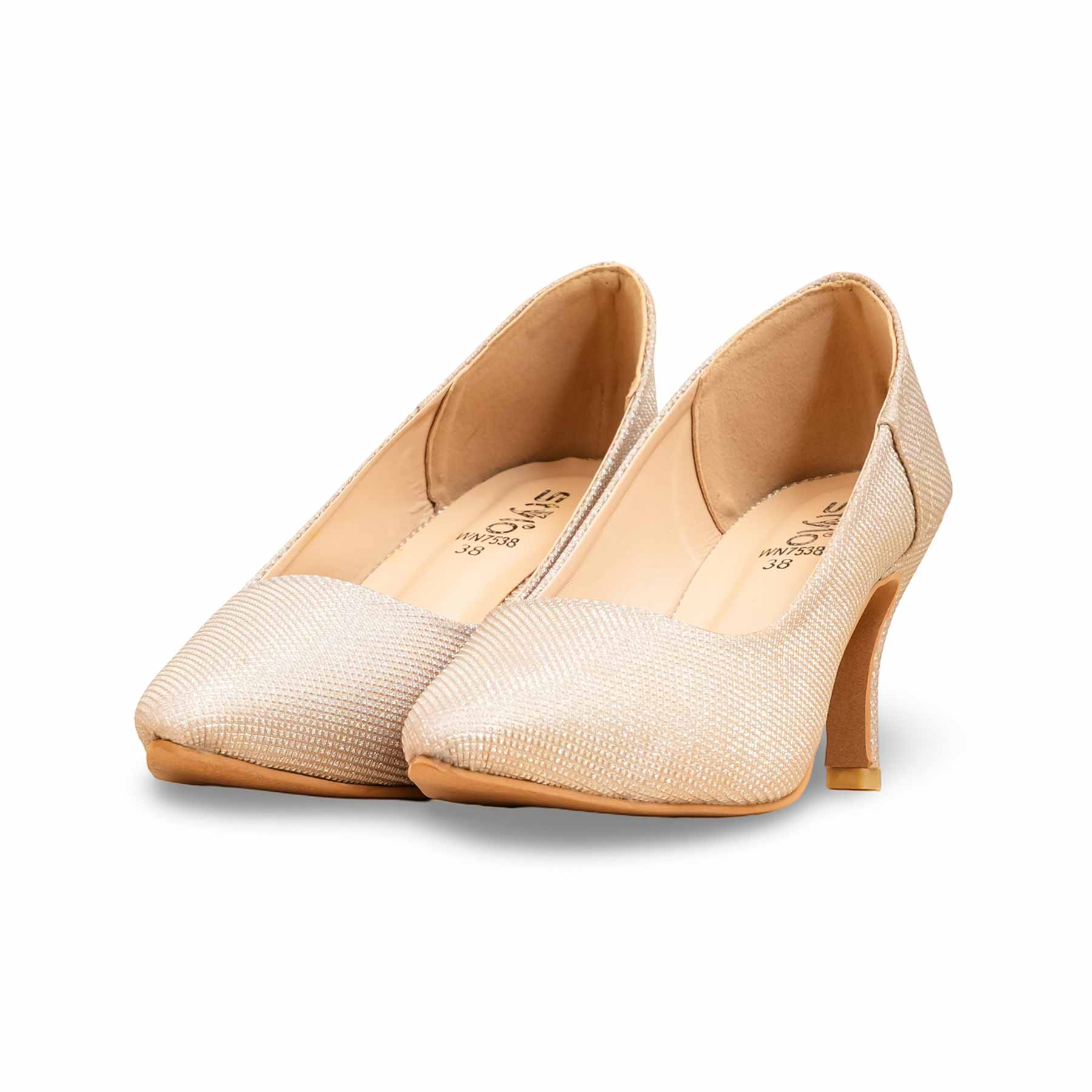 Golden Court Shoes For Women WN7538 - Image 3