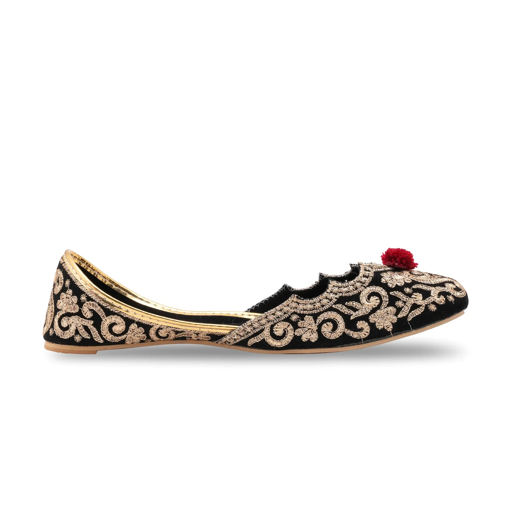 Golden Ethnic Khussa For Ladies EC8622 - Image 2