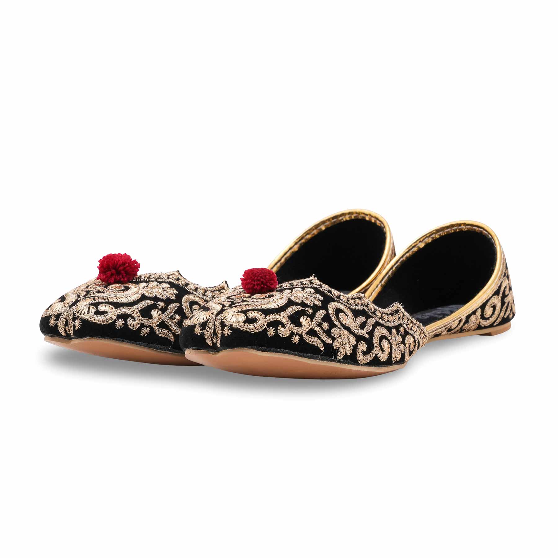 Golden Ethnic Khussa For Ladies EC8622 - Image 3