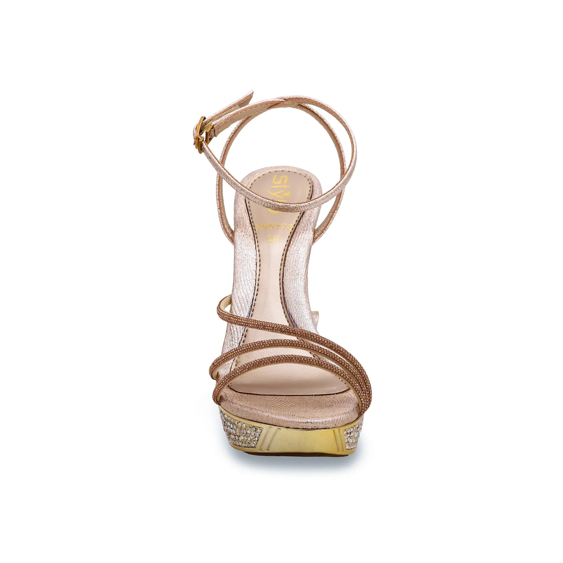 Golden Fancy Bridal Sandal FN5778 - Image 3