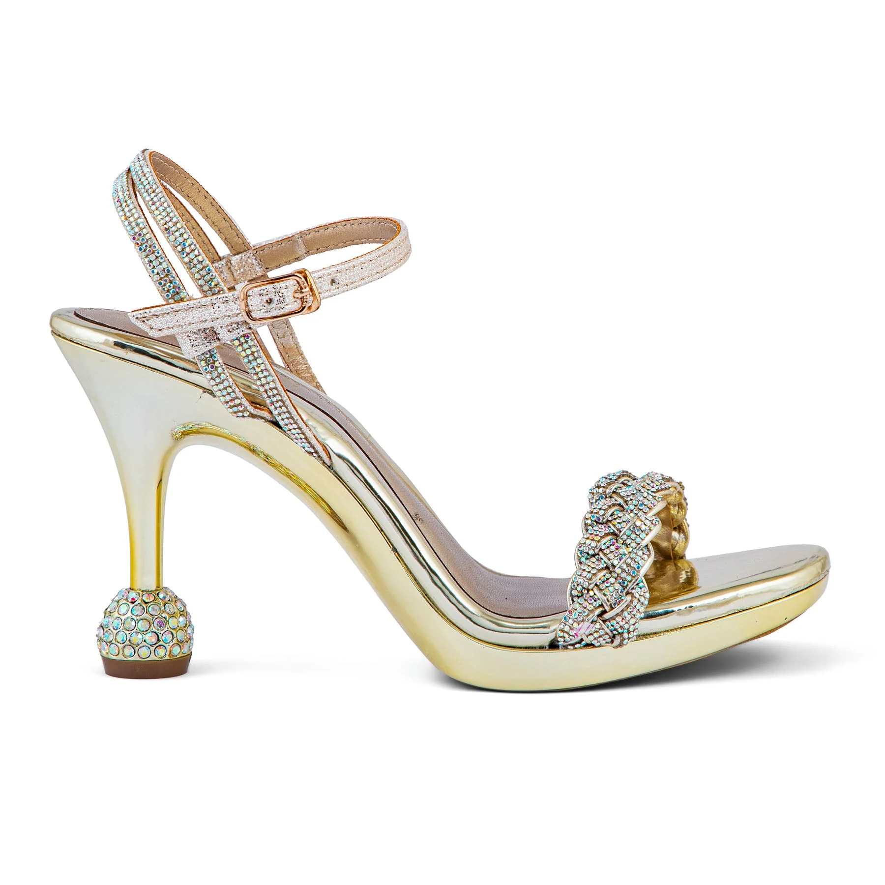 Golden Fancy Bridal Sandal FN5782 - Image 2