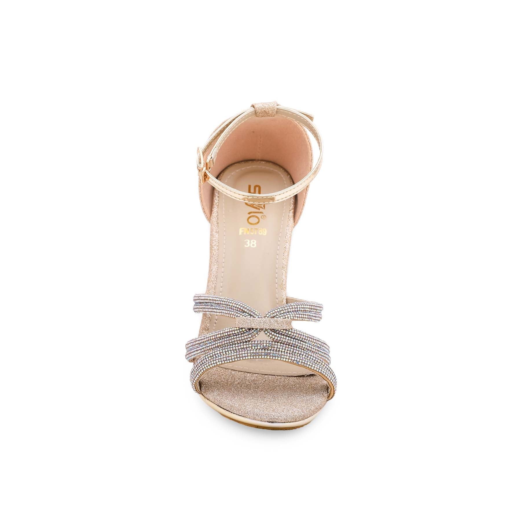 Golden Fancy Bridal Sandal FN5789 - Image 4