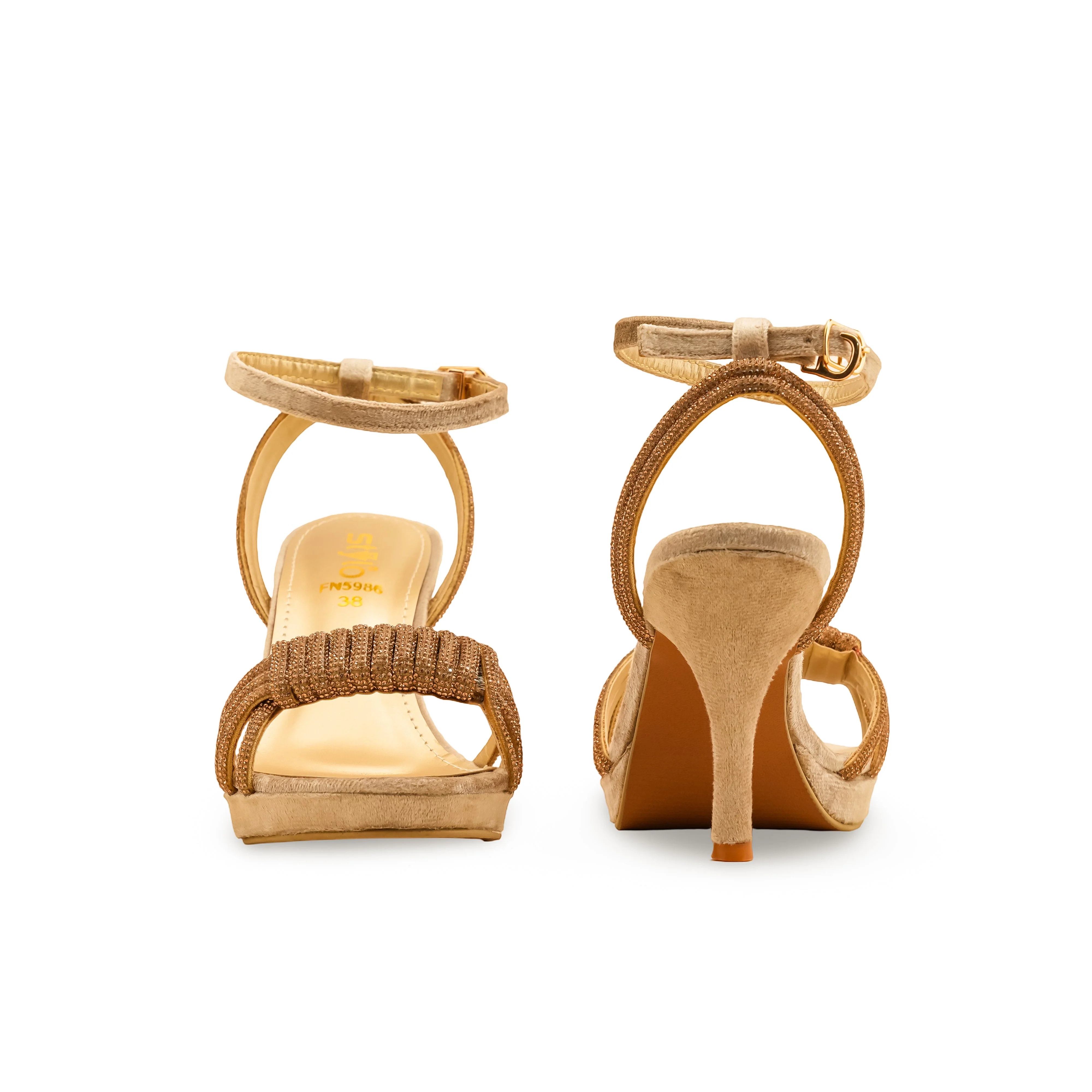 Golden Fancy Bridal Sandal FN5986 - Image 4