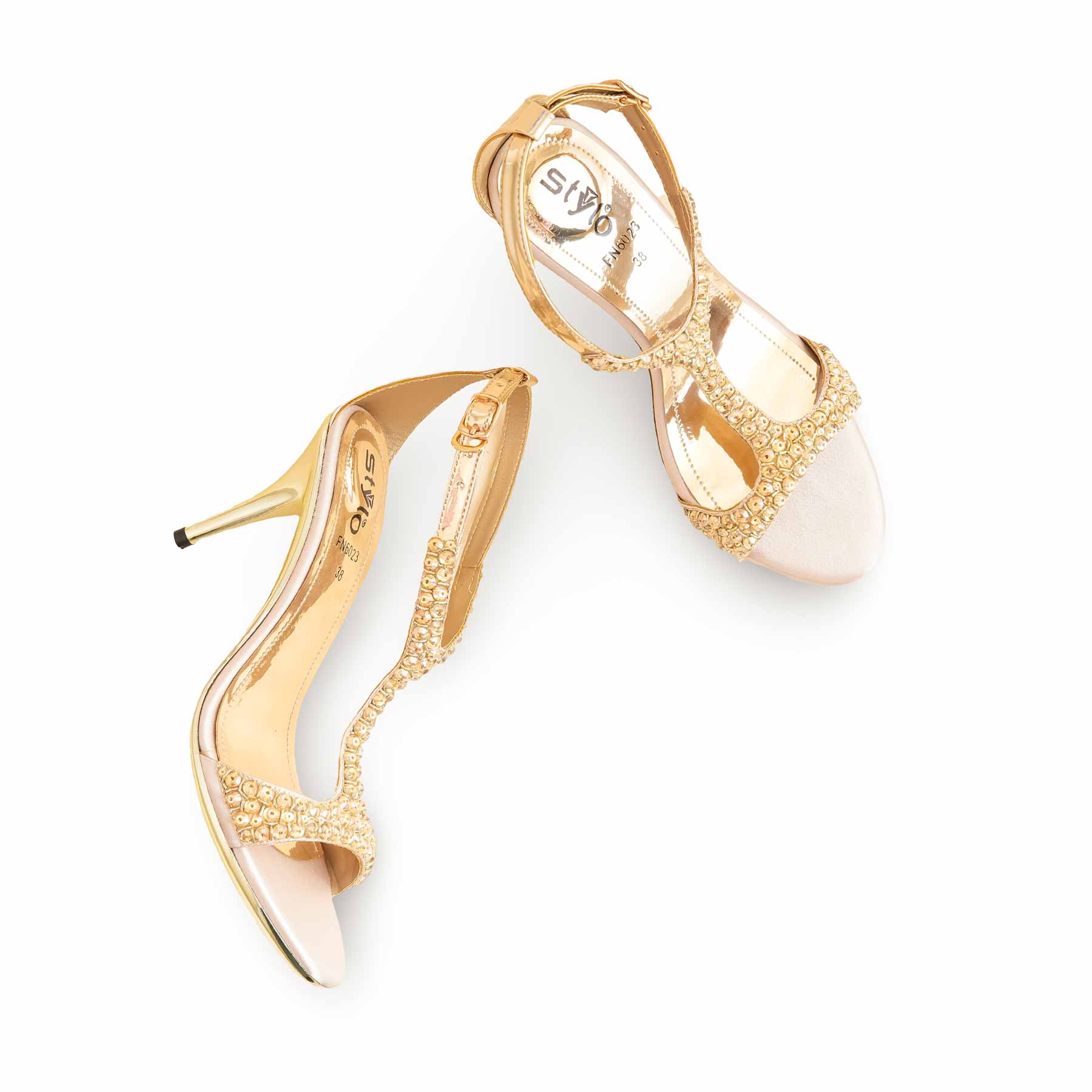 Golden Fancy Bridal Sandal FN6023 - Image 5