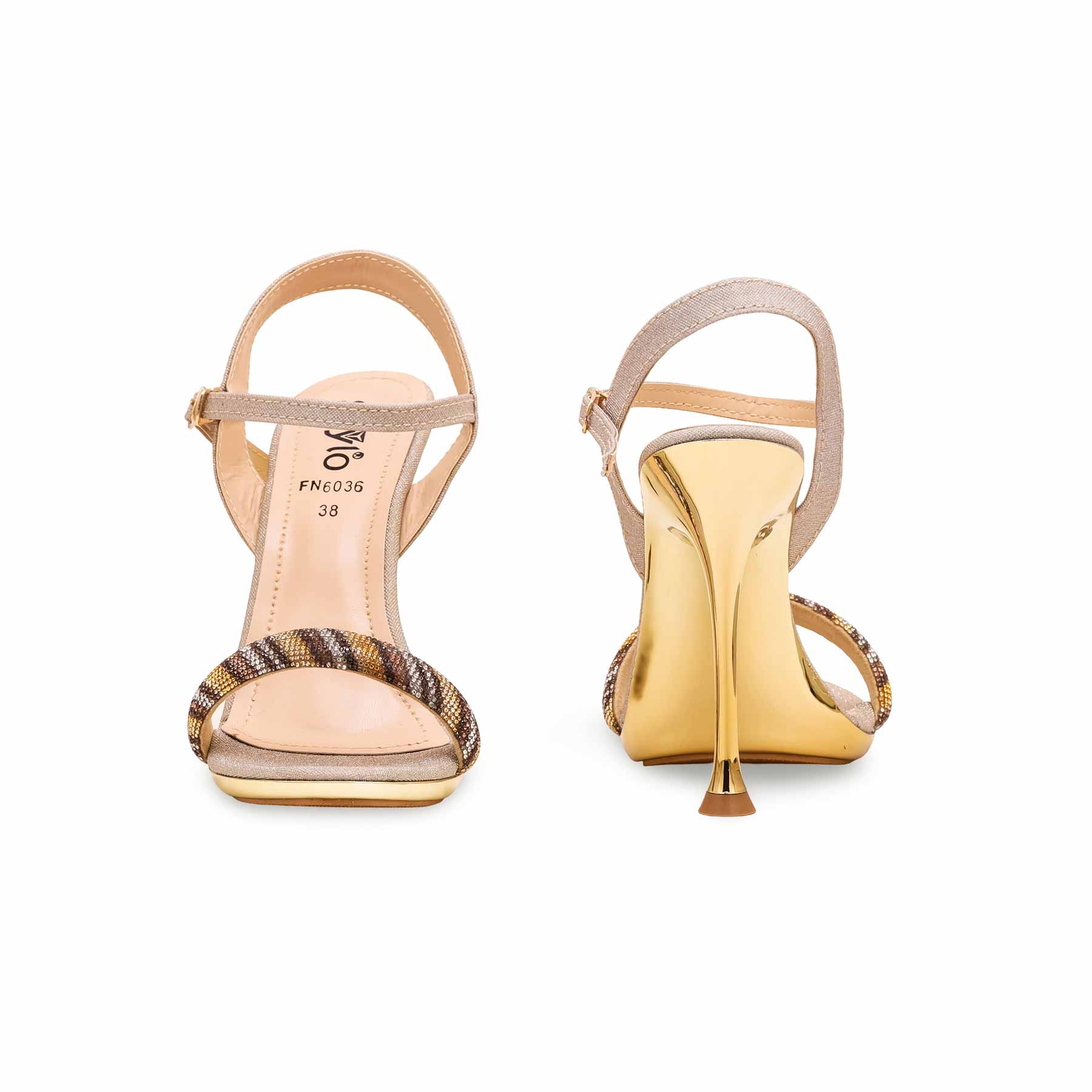 Golden Fancy Bridal Sandal FN6036 - Image 4