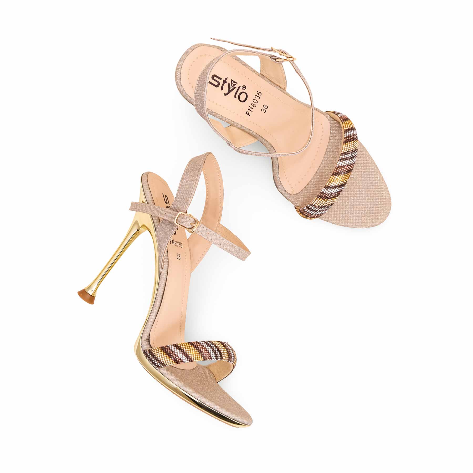 Golden Fancy Bridal Sandal FN6036 - Image 5