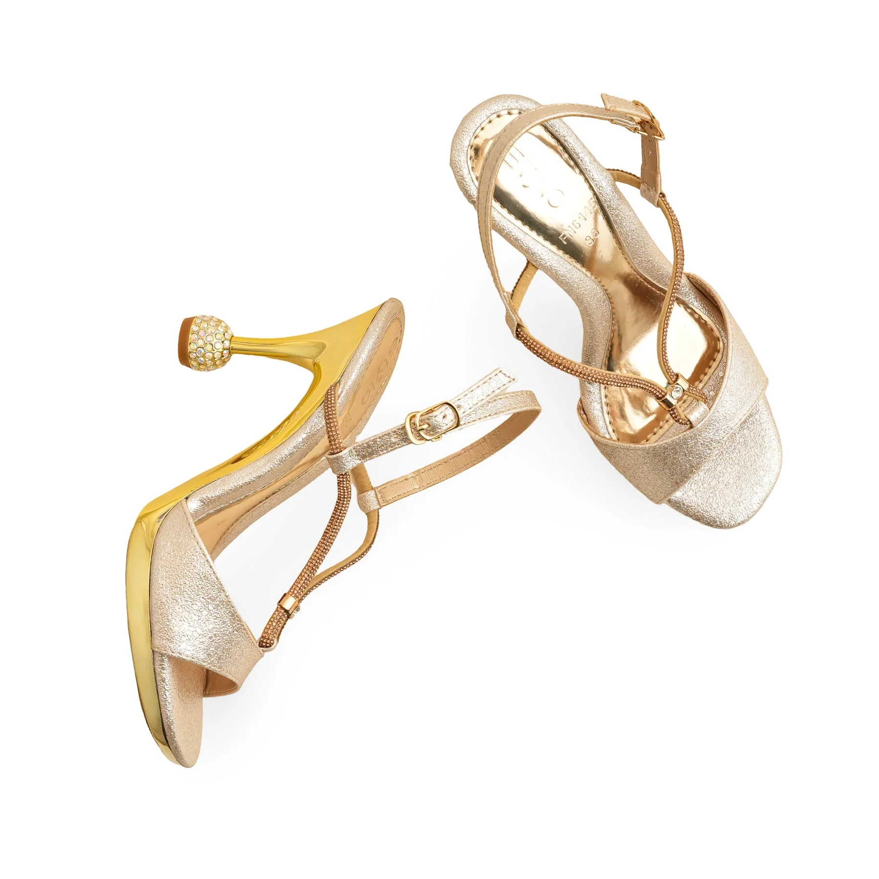 Golden Fancy Bridal Sandal FN6145 - Image 5