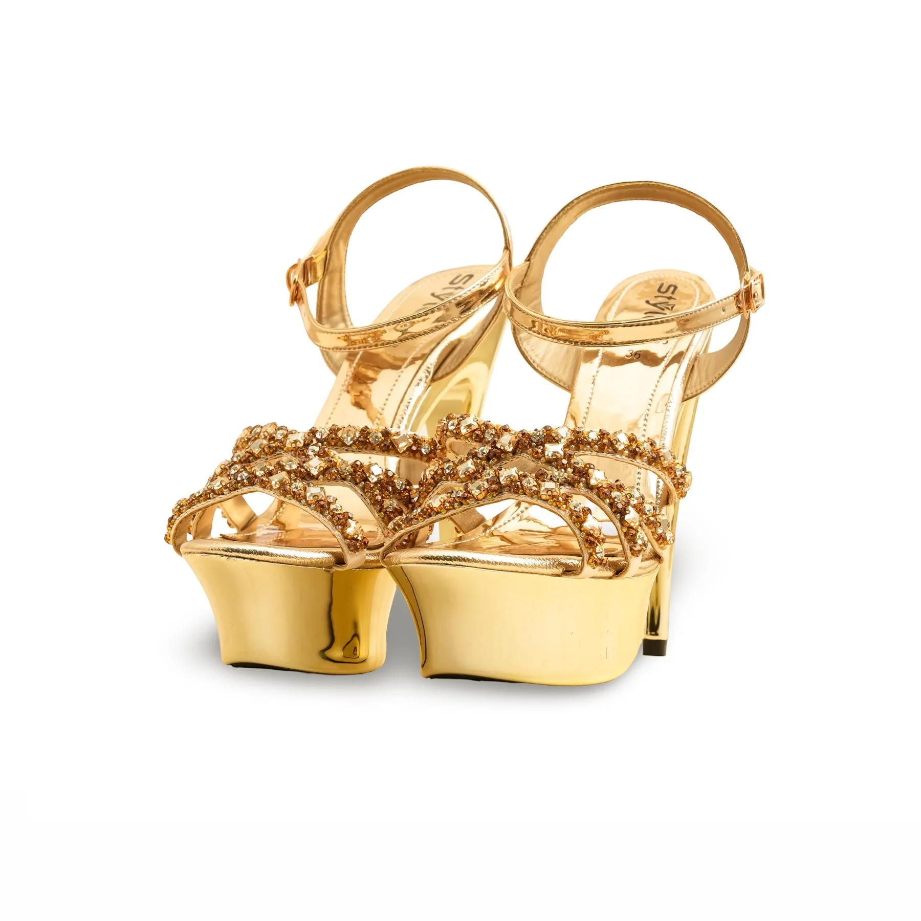 Golden Fancy Bridal Sandal FN6153 - Image 3
