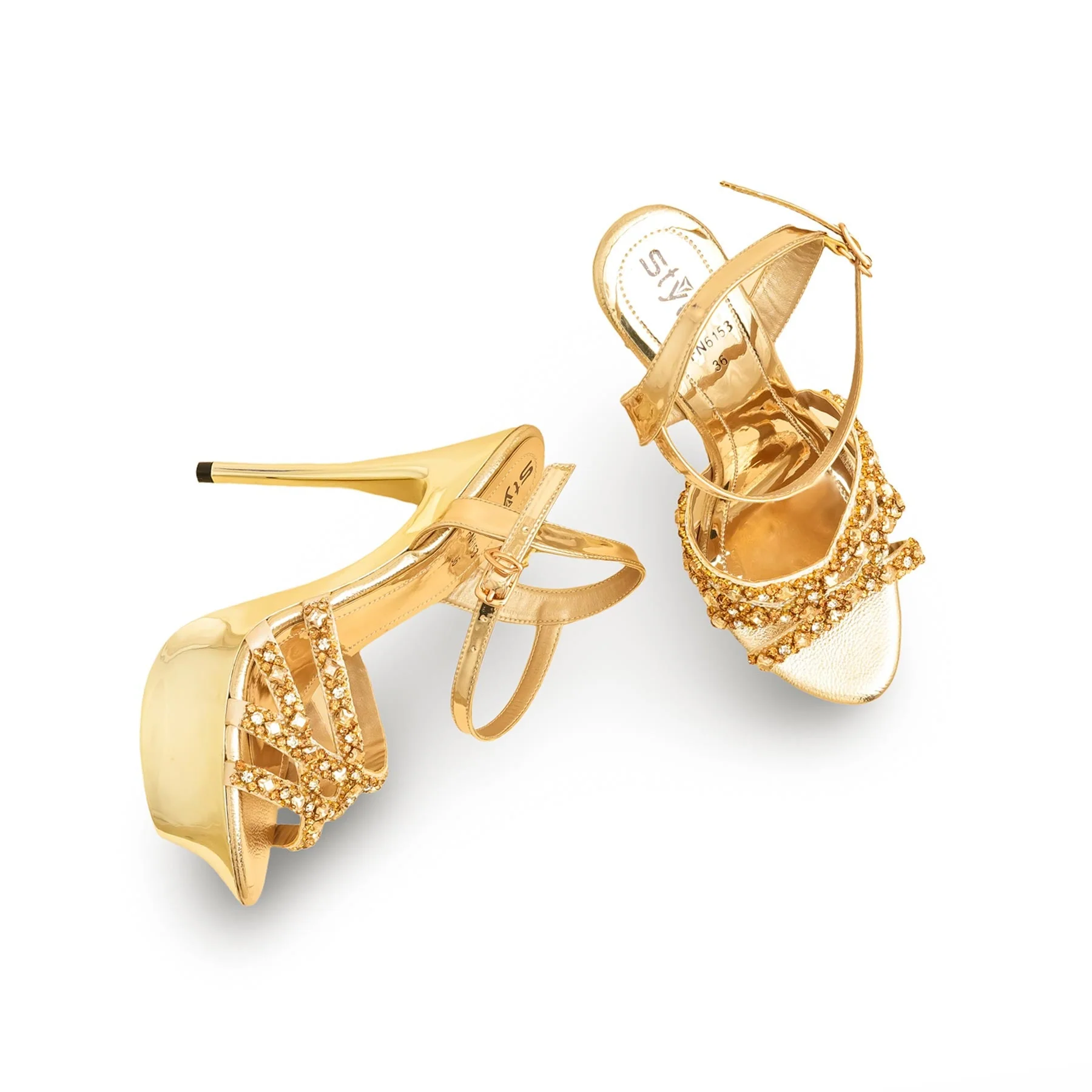 Golden Fancy Bridal Sandal FN6153 - Image 5