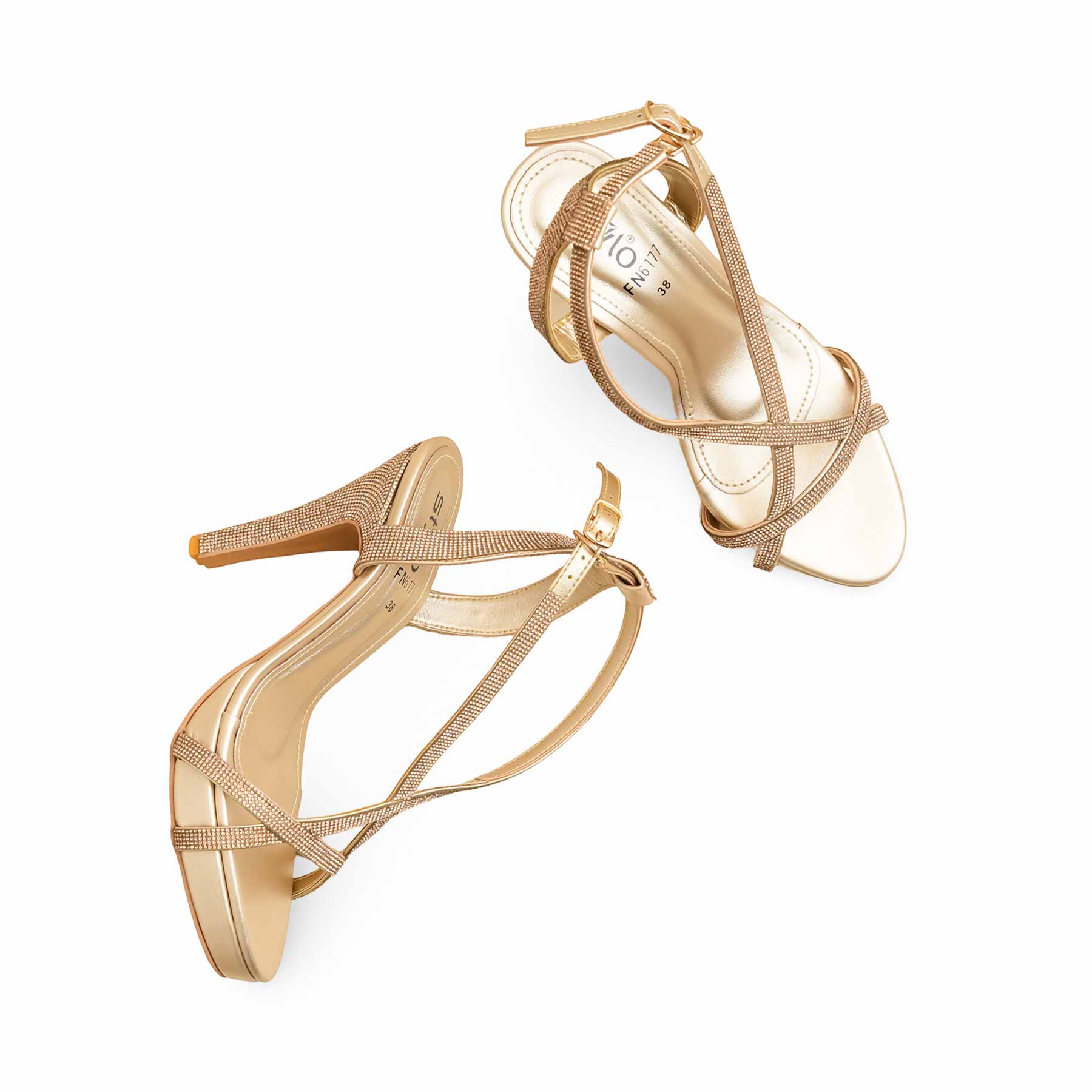 Golden Fancy Bridal Sandal FN6177 - Image 5