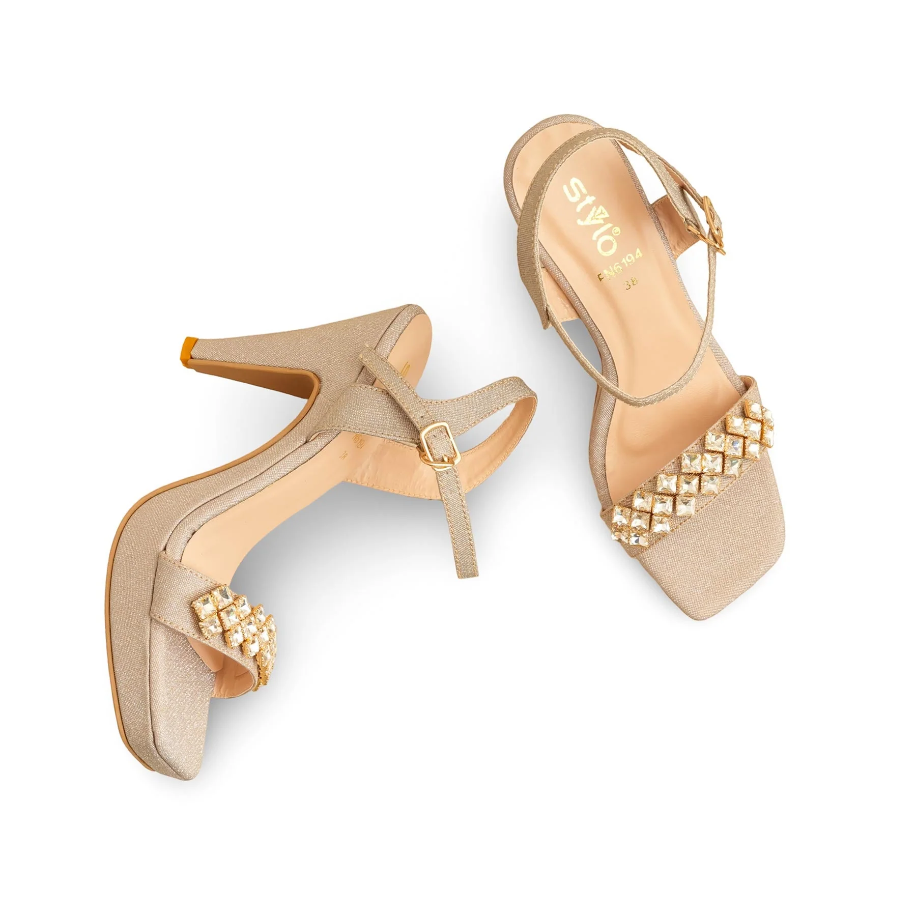 Golden Fancy Bridal Sandal FN6194 - Image 5