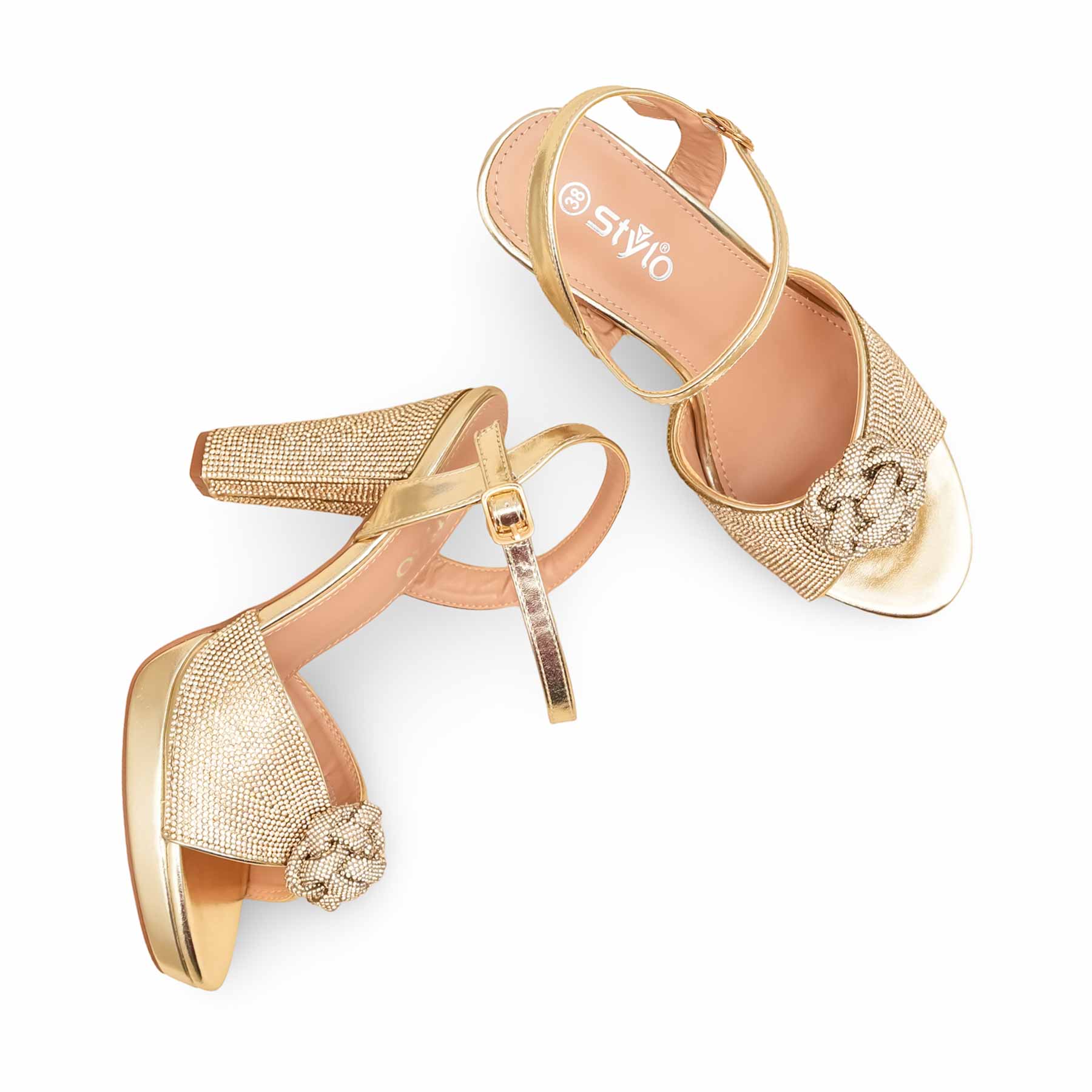 Golden Fancy Bridal Sandal FN6232 - Image 5