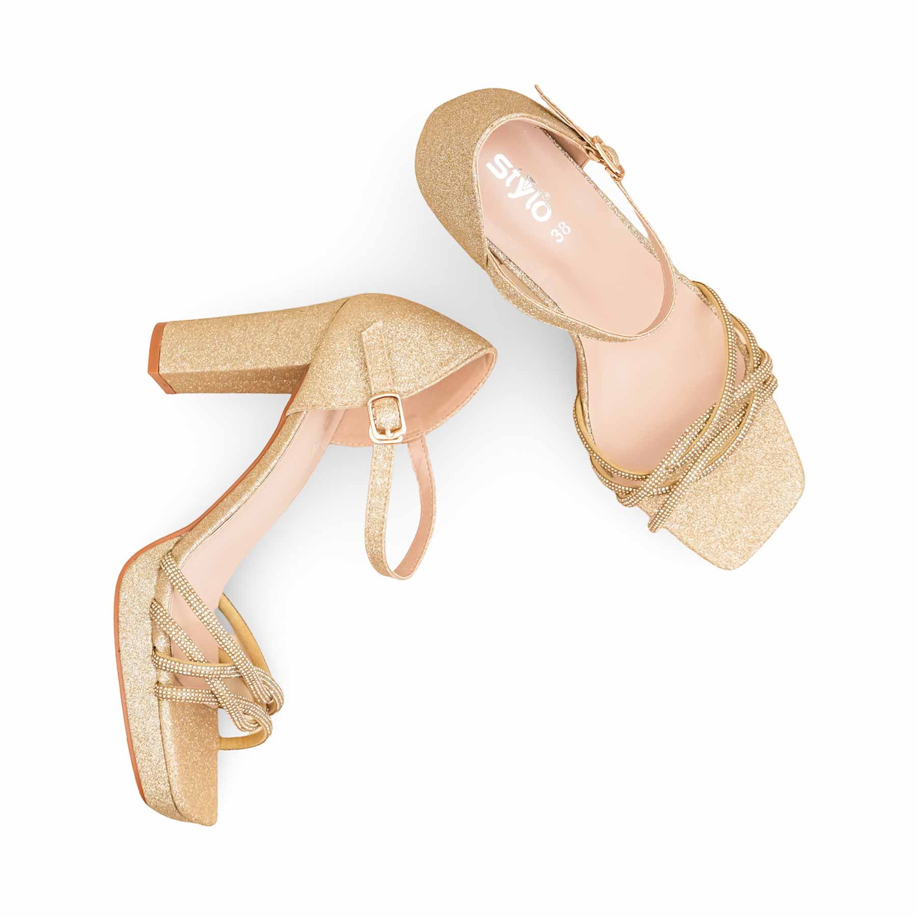 Golden Fancy Bridal Sandal FN6241 - Image 5