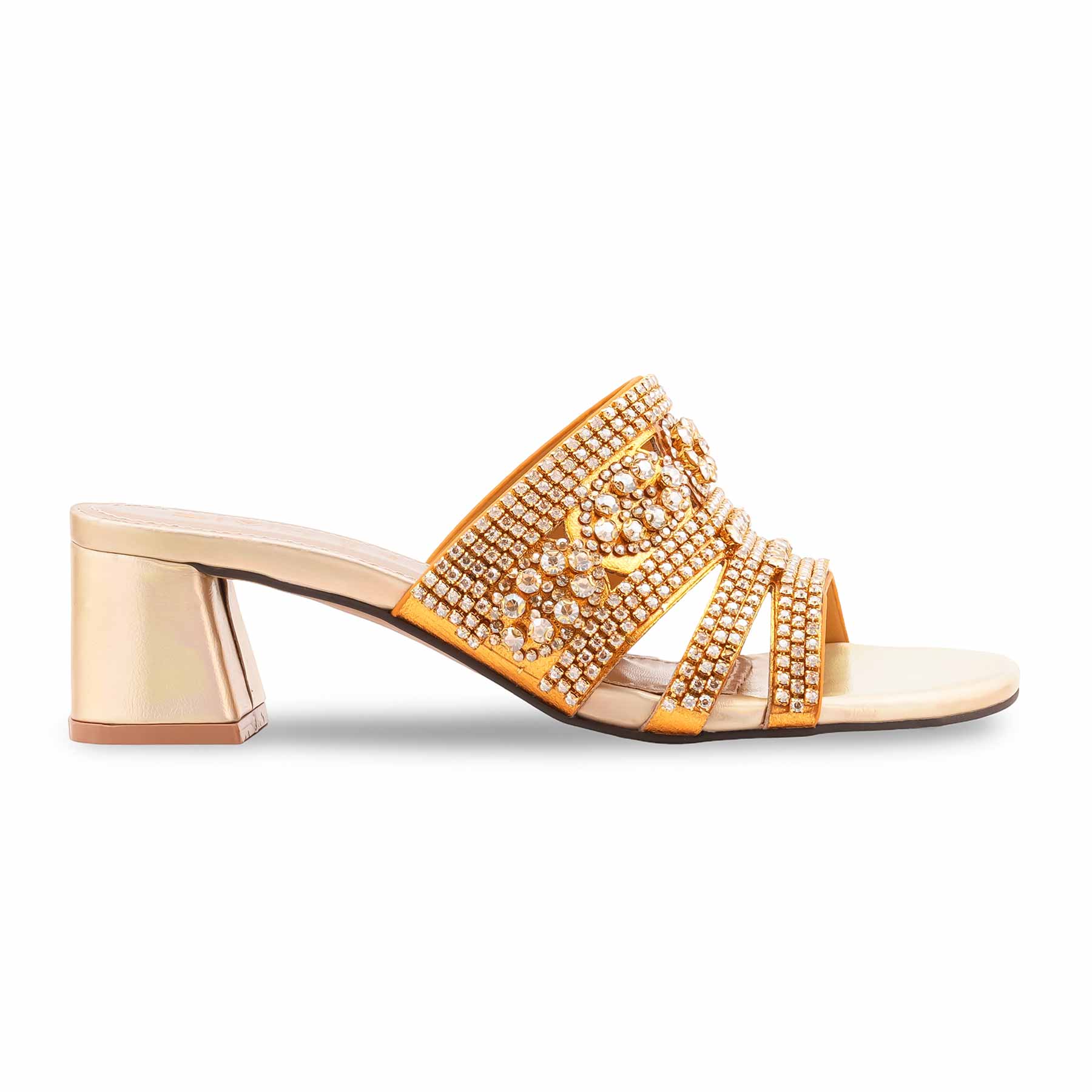 Golden Fancy Bridal Sandal FN8034 - Image 2