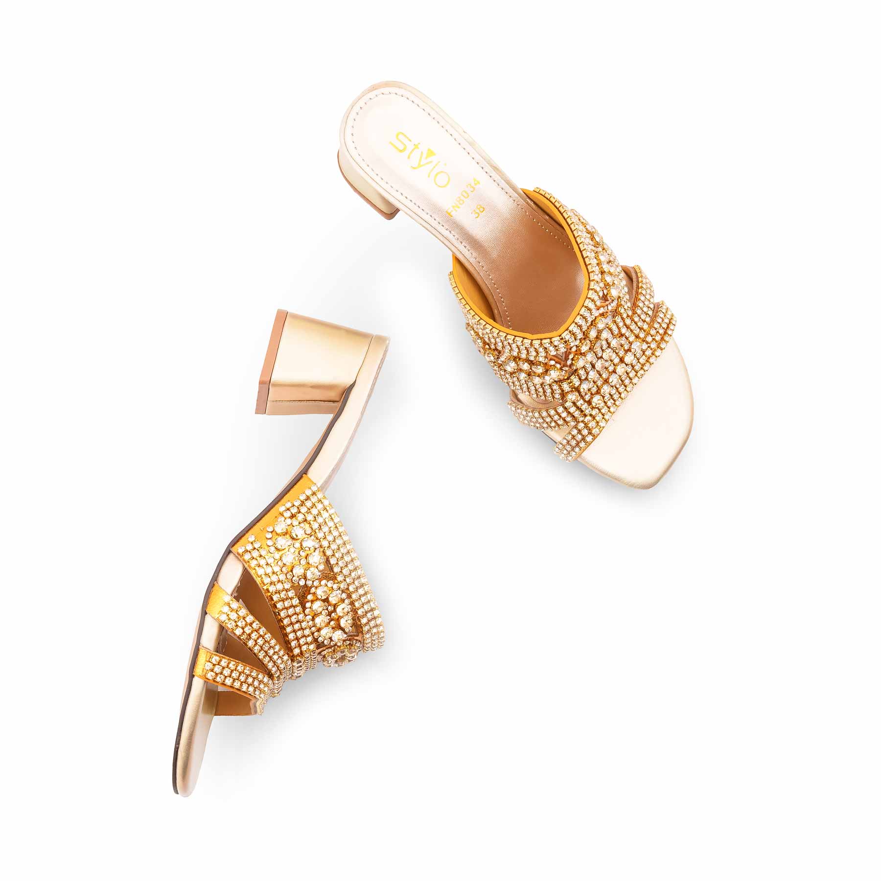 Golden Fancy Bridal Sandal FN8034 - Image 5