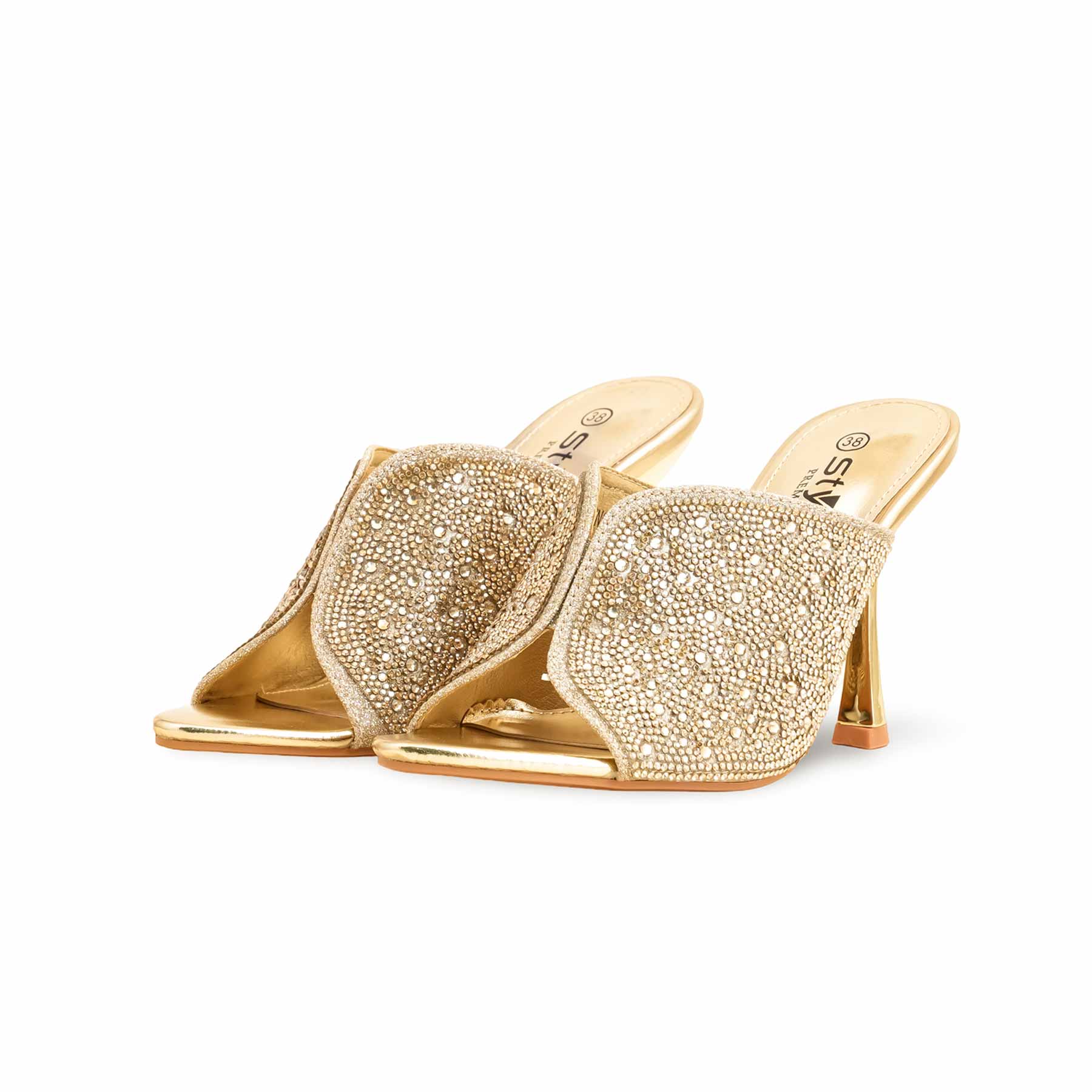 Golden Fancy Bridal Sandal For Ladies FN6102 - Image 3