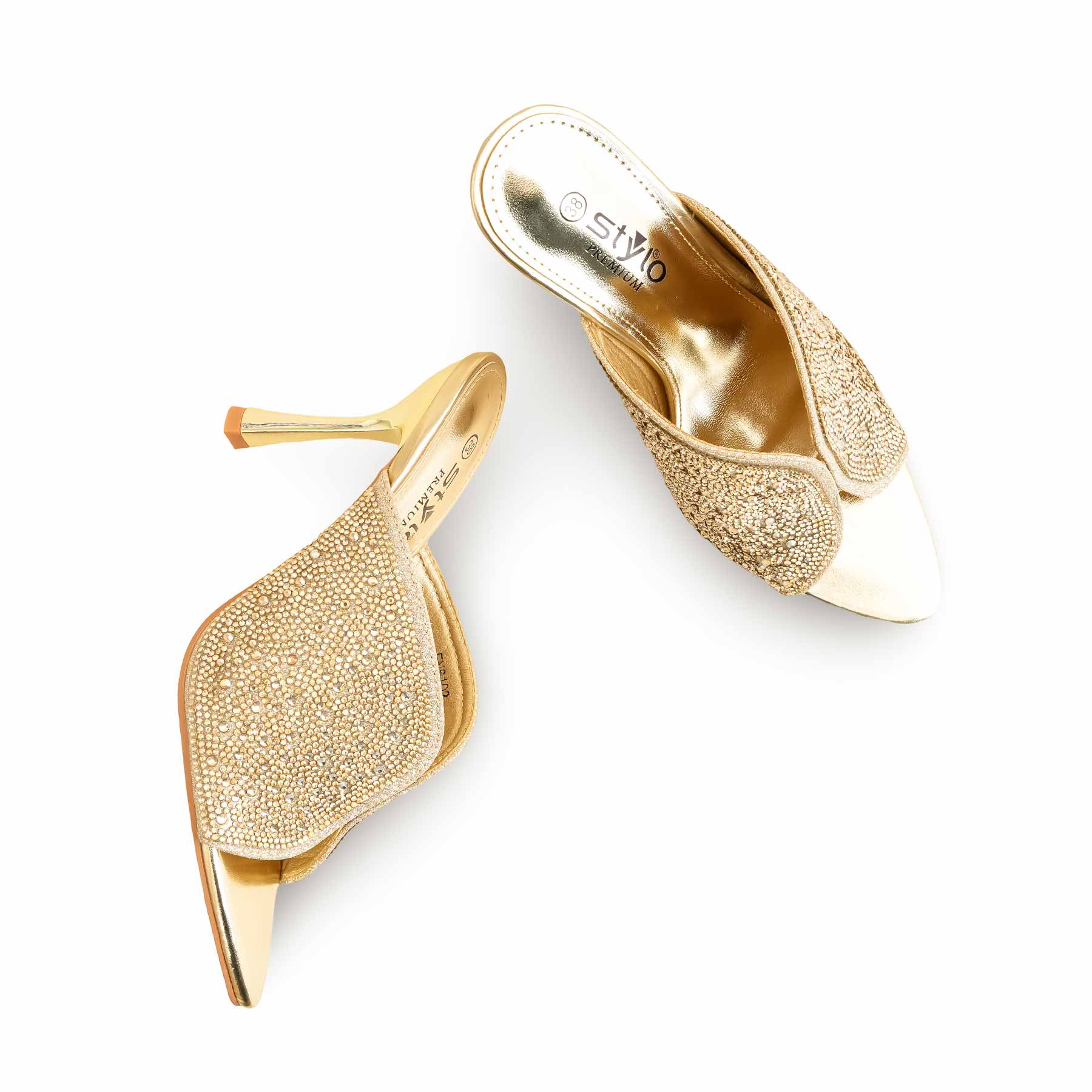 Golden Fancy Bridal Sandal For Ladies FN6102 - Image 5