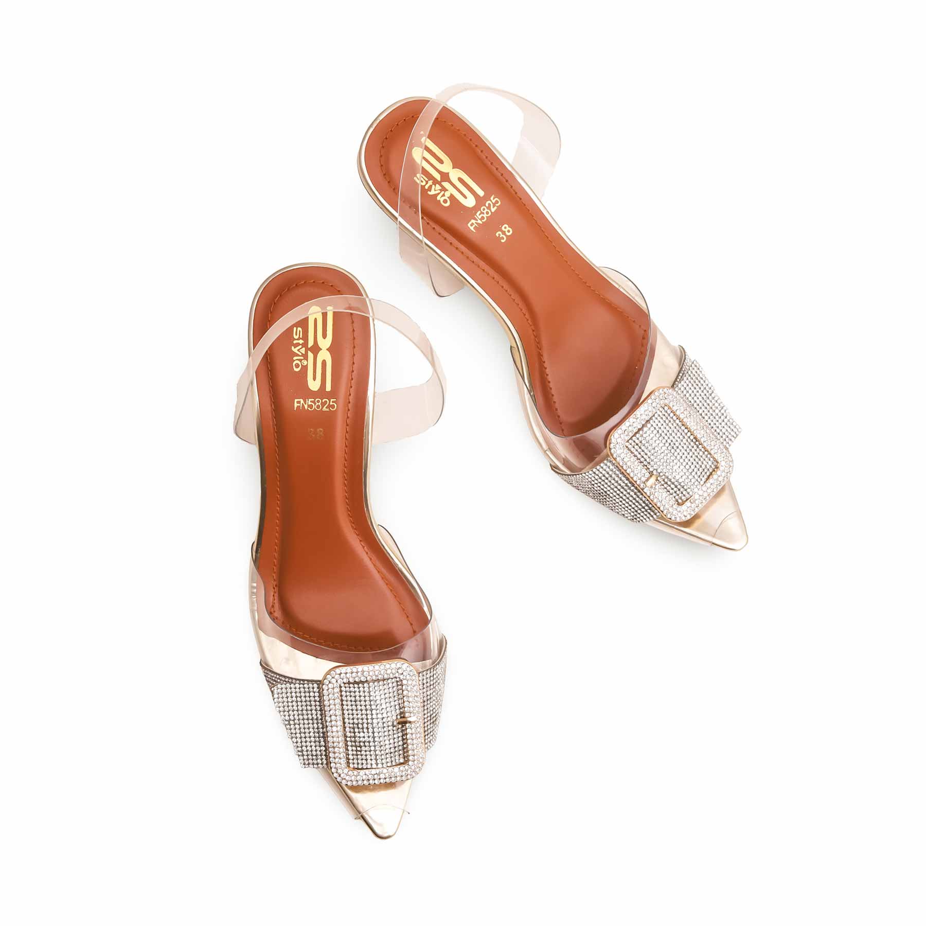 Golden Fancy Bridal Sandal FN5825 - Image 4
