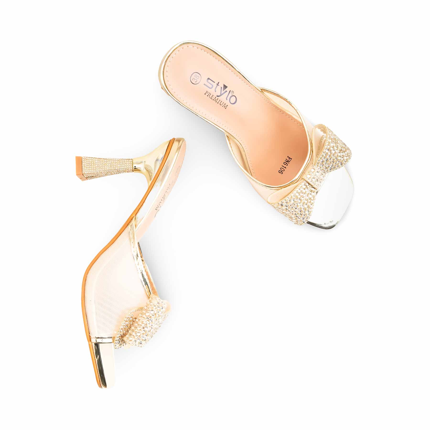 Golden Fancy Bridal Sandal FN6106 - Image 6