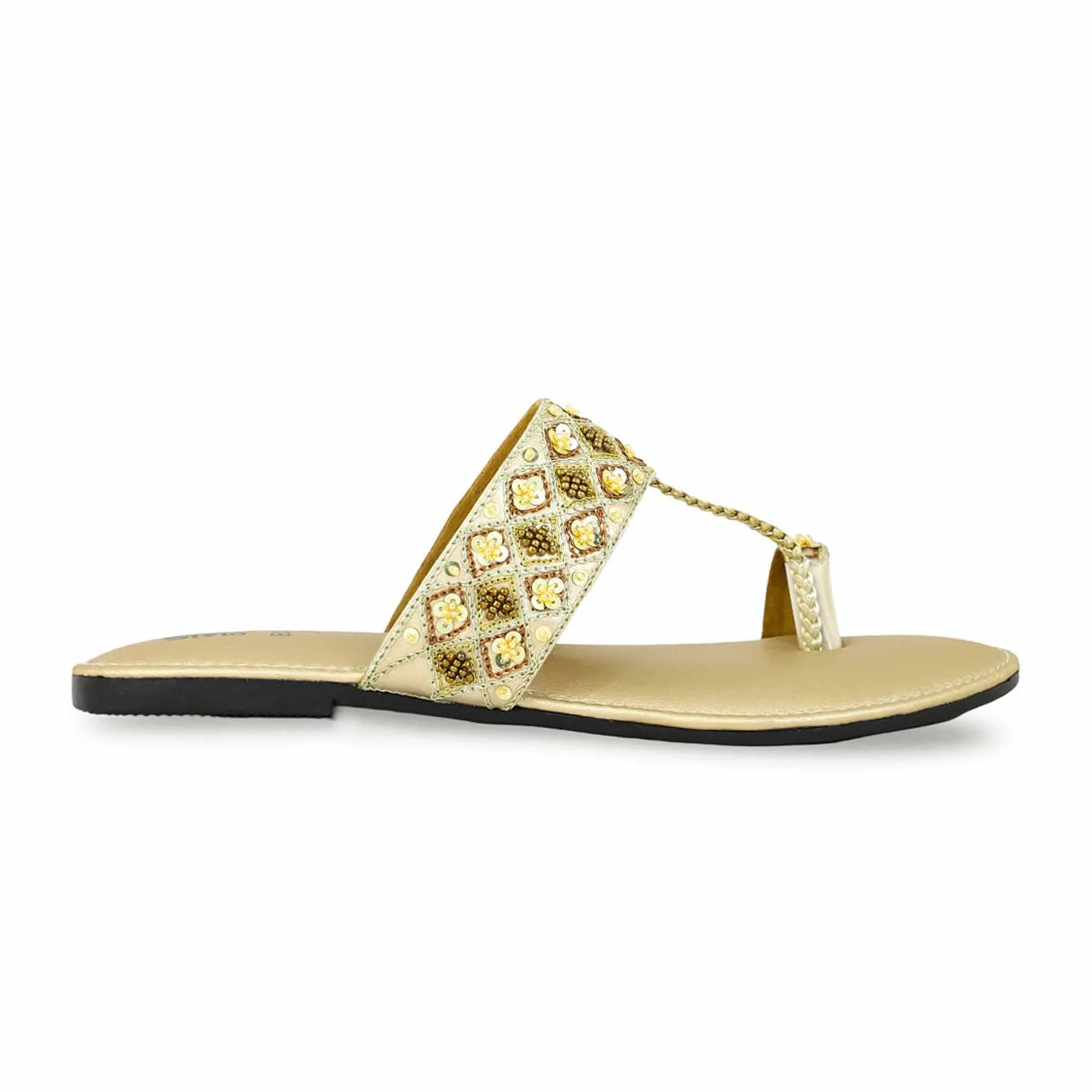Golden Fancy Chappal EC0212 - Image 2