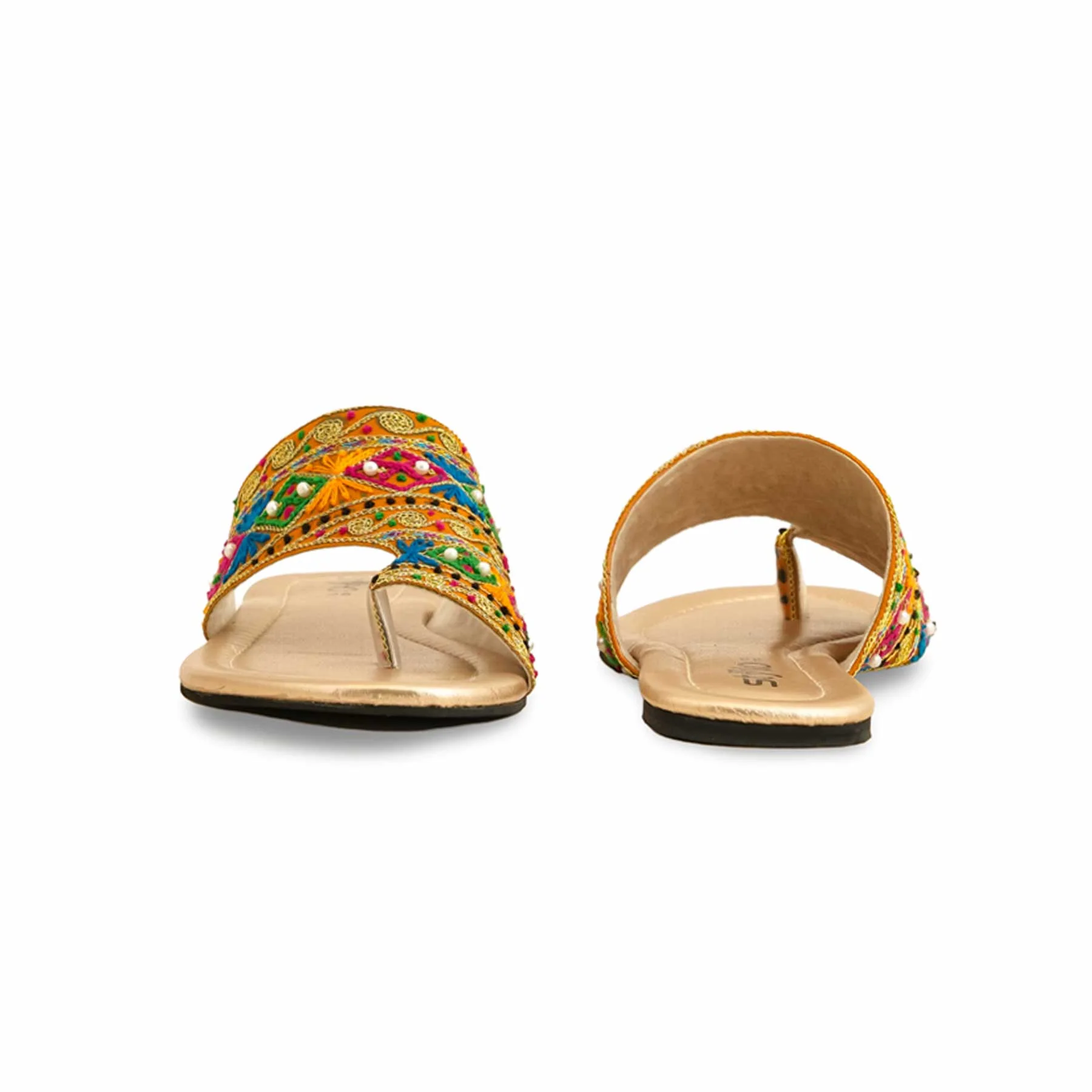 Golden Fancy Chappal EC0230 - Image 4