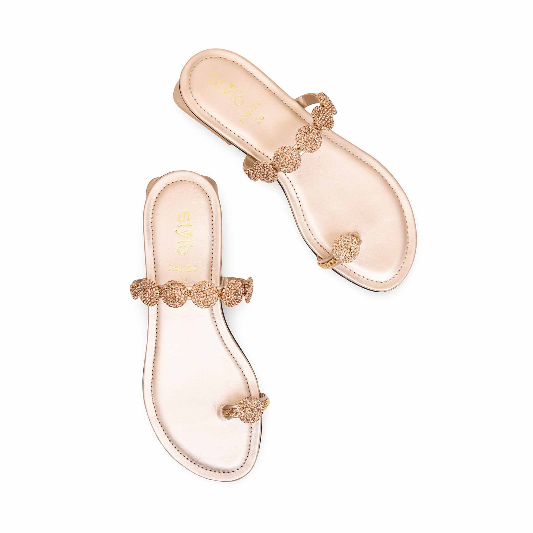 Golden Fancy Chappal FN0728 - Image 4