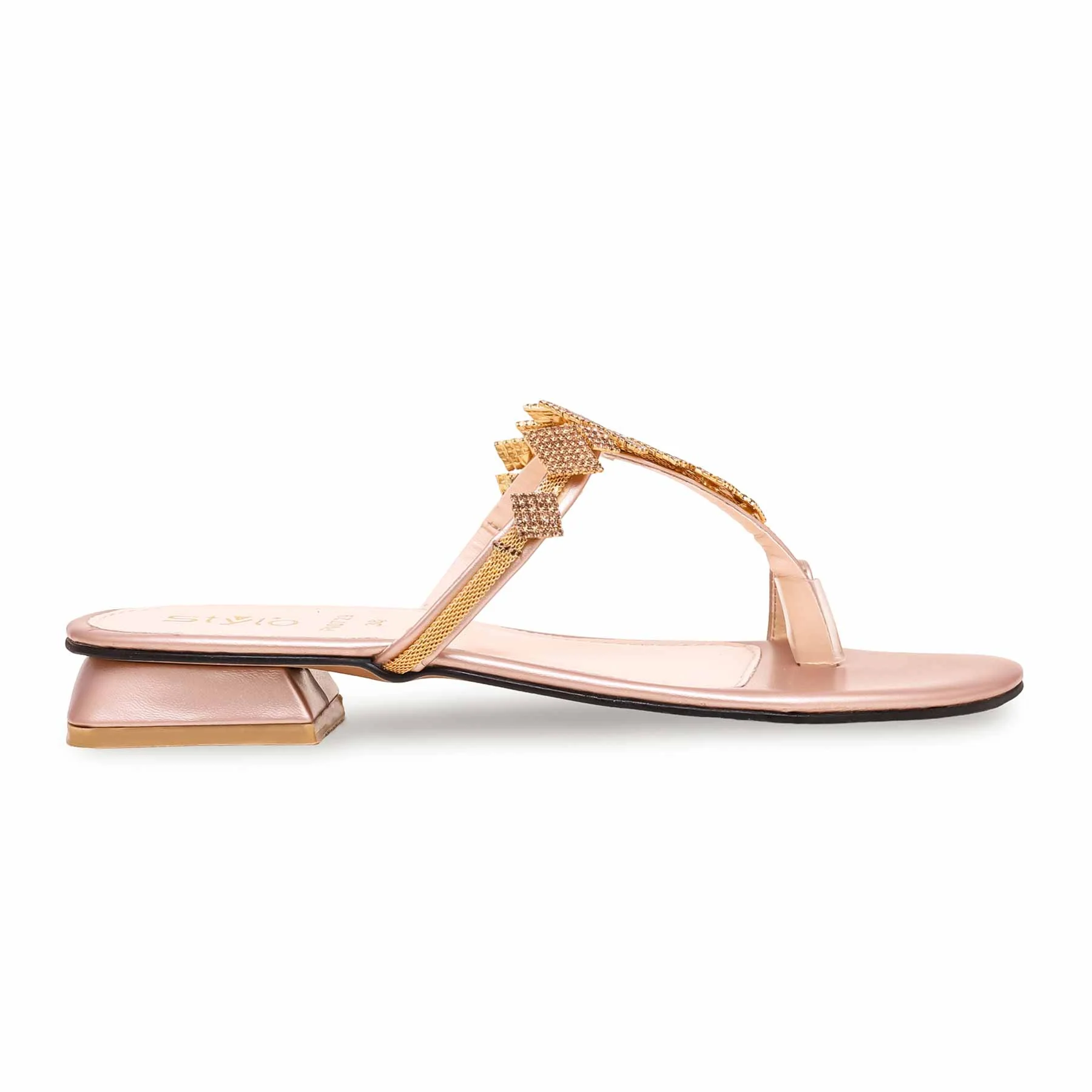 Golden Fancy Chappal FN0729 - Image 2