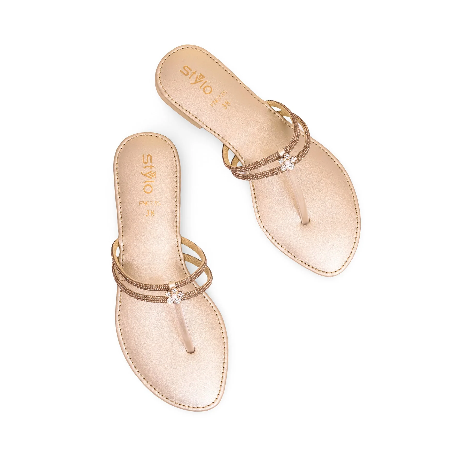 Golden Fancy Chappal FN0735 - Image 4