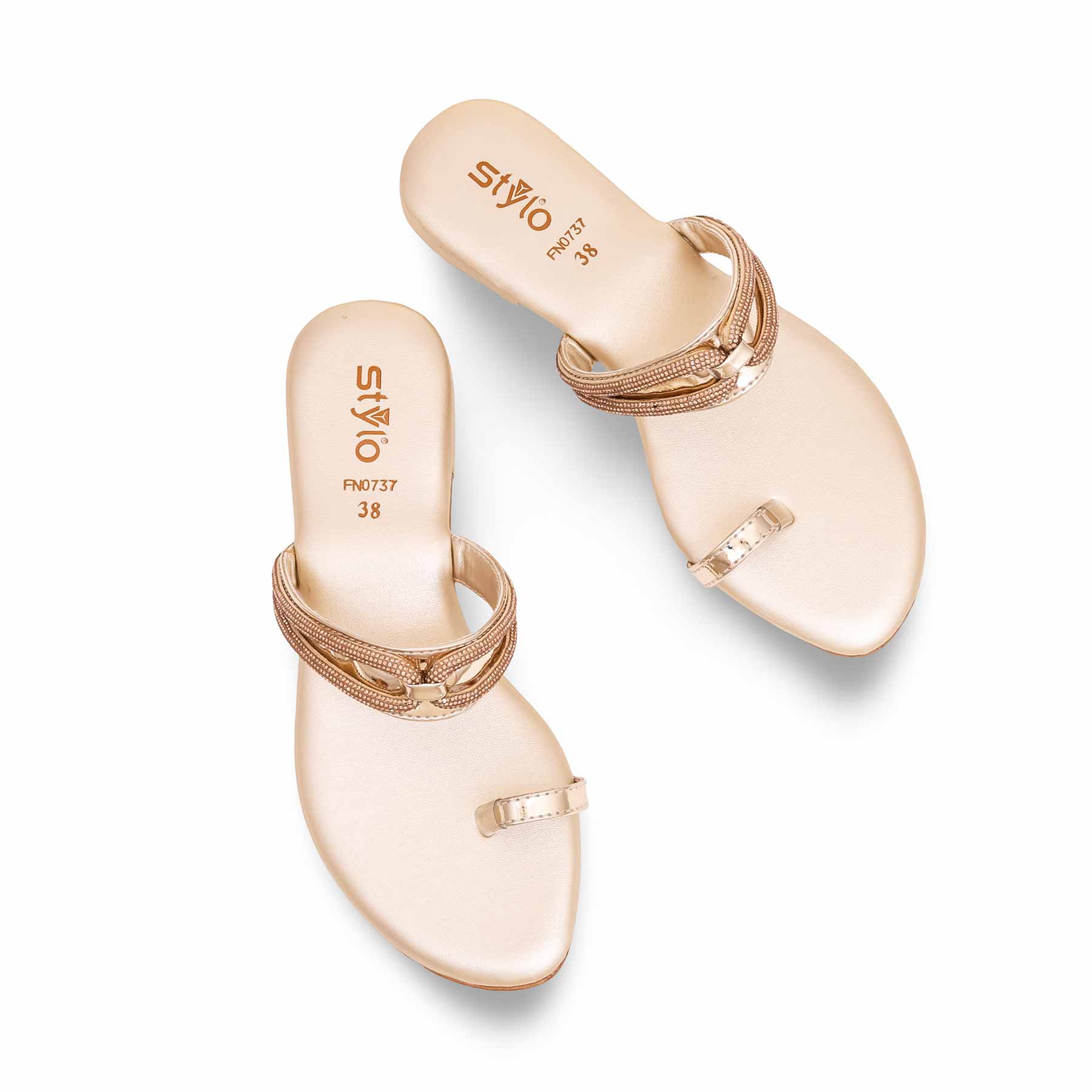 Golden Fancy Chappal FN0737 - Image 5