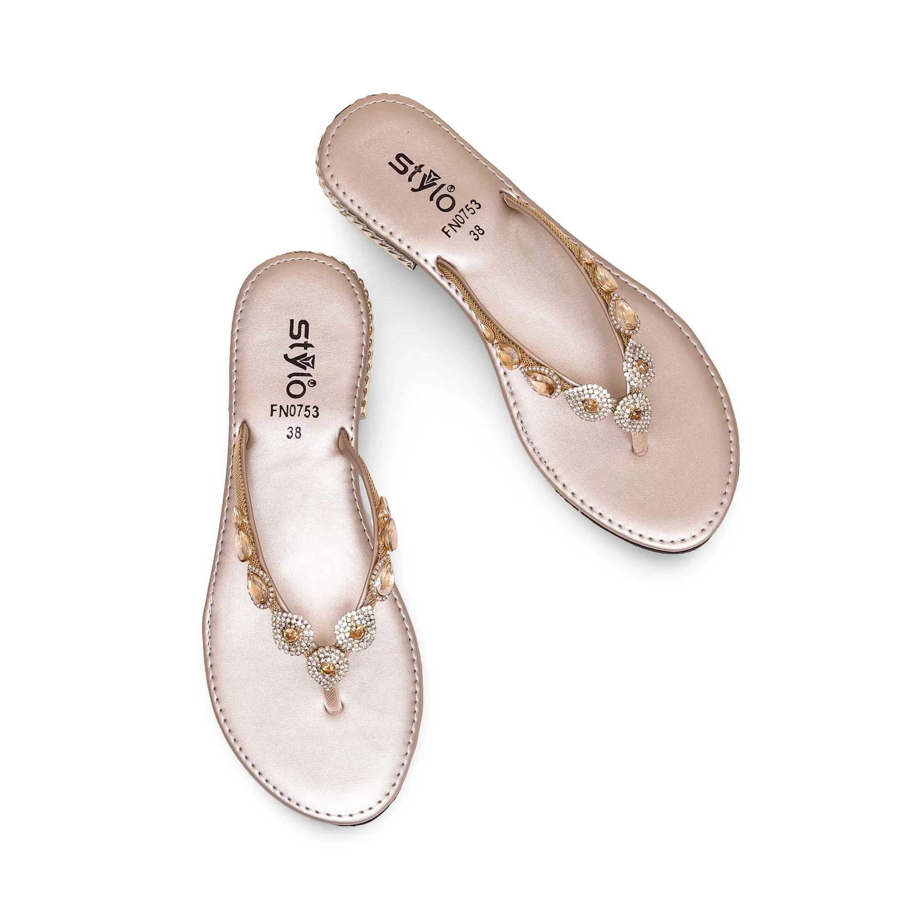 Golden Fancy Chappal FN0753 - Image 4