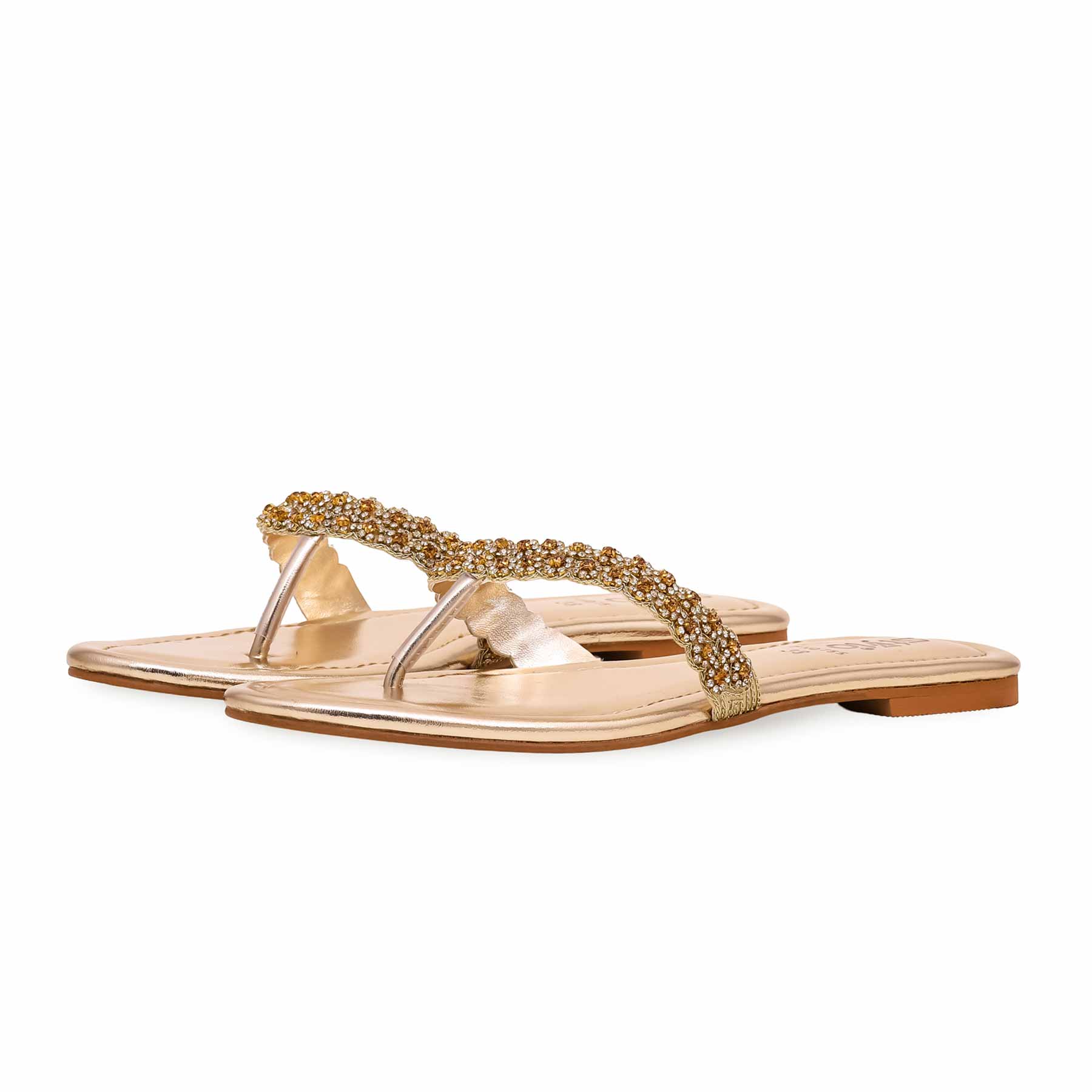 Golden Fancy Chappal FN0755 - Image 3