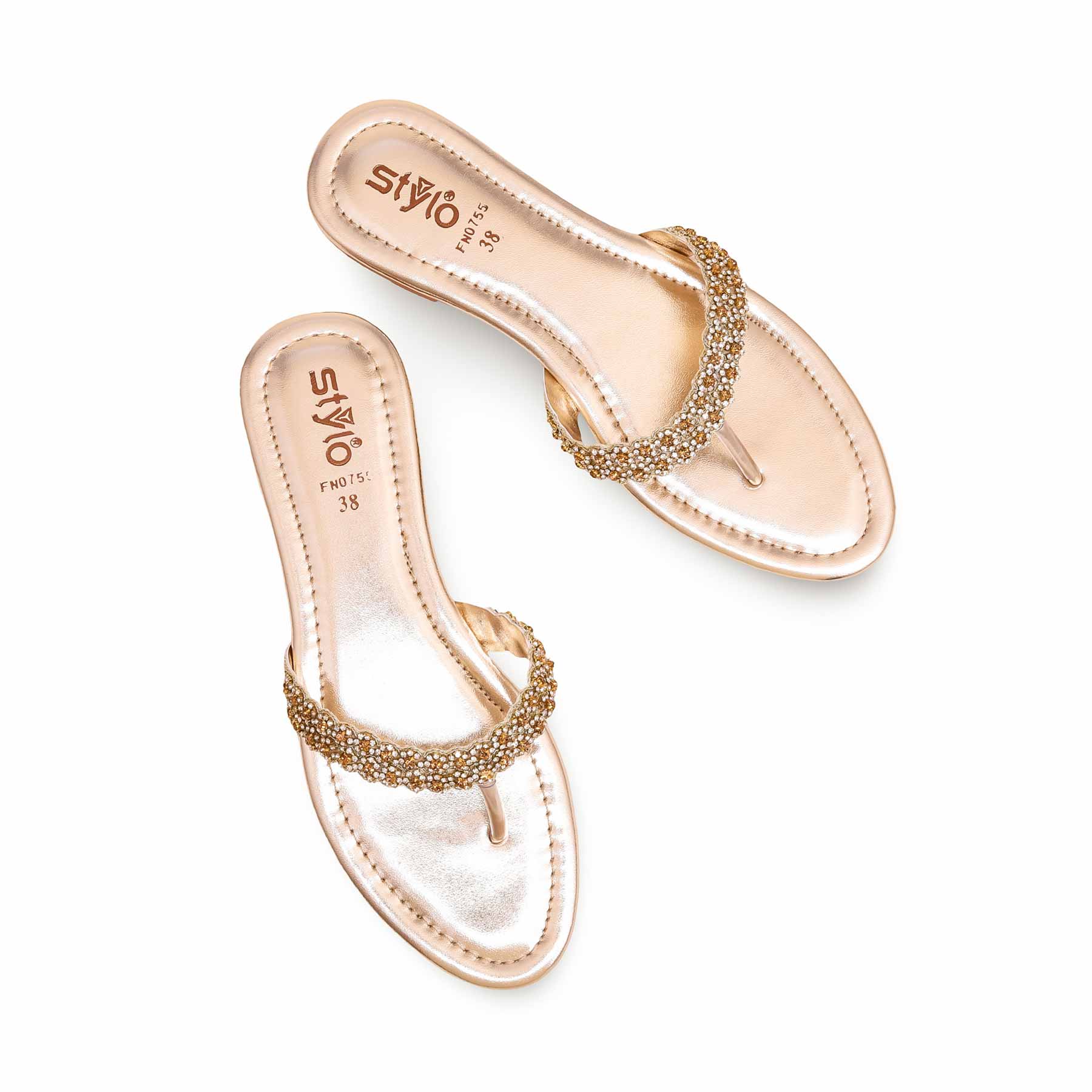 Golden Fancy Chappal FN0755 - Image 5