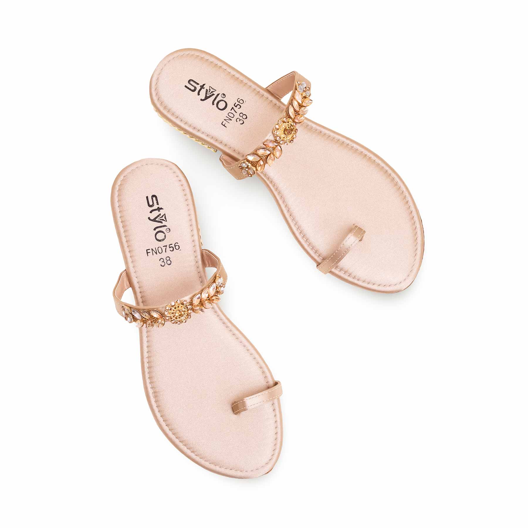 Golden Fancy Chappal FN0756 - Image 4