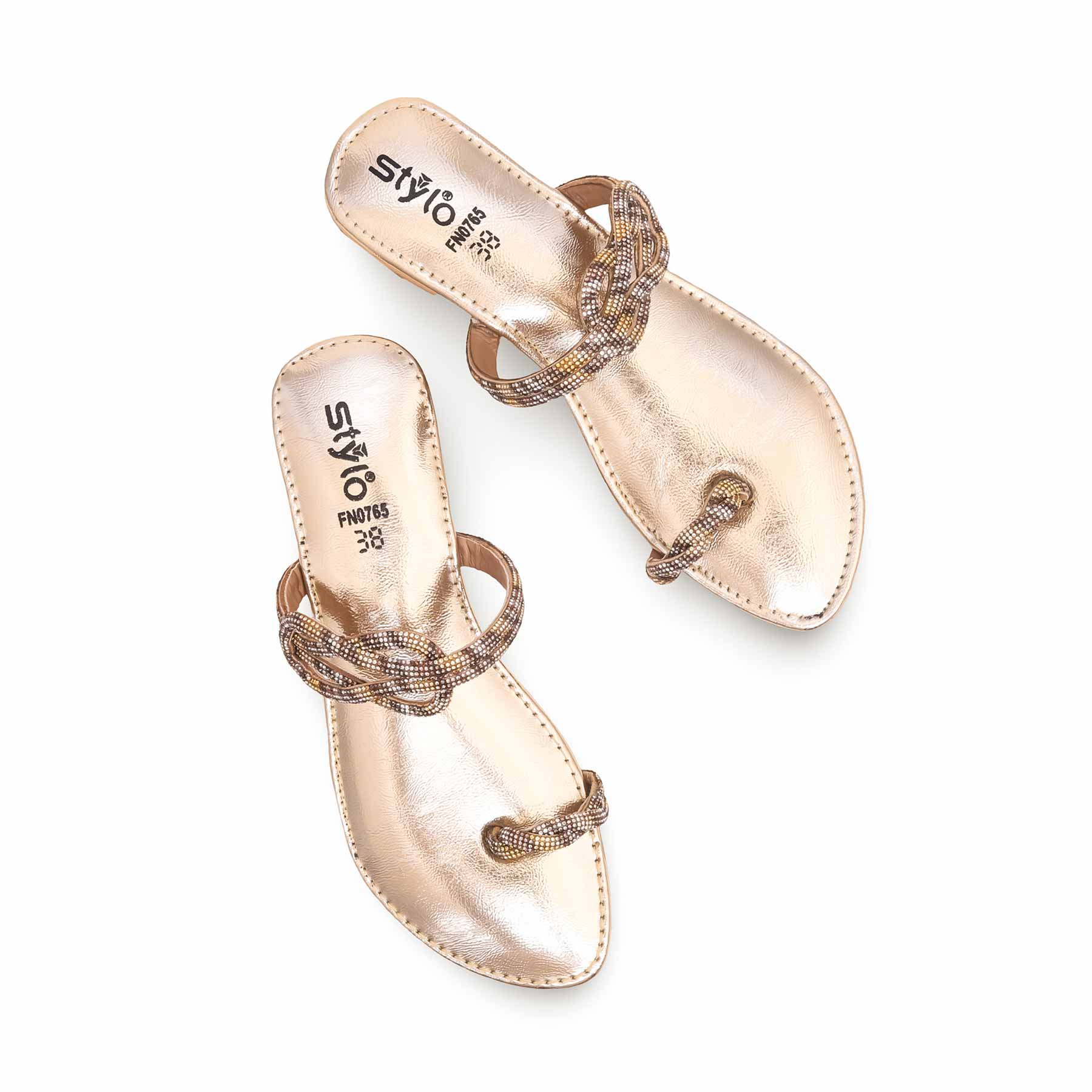 Golden Fancy Chappal FN0765 - Image 5