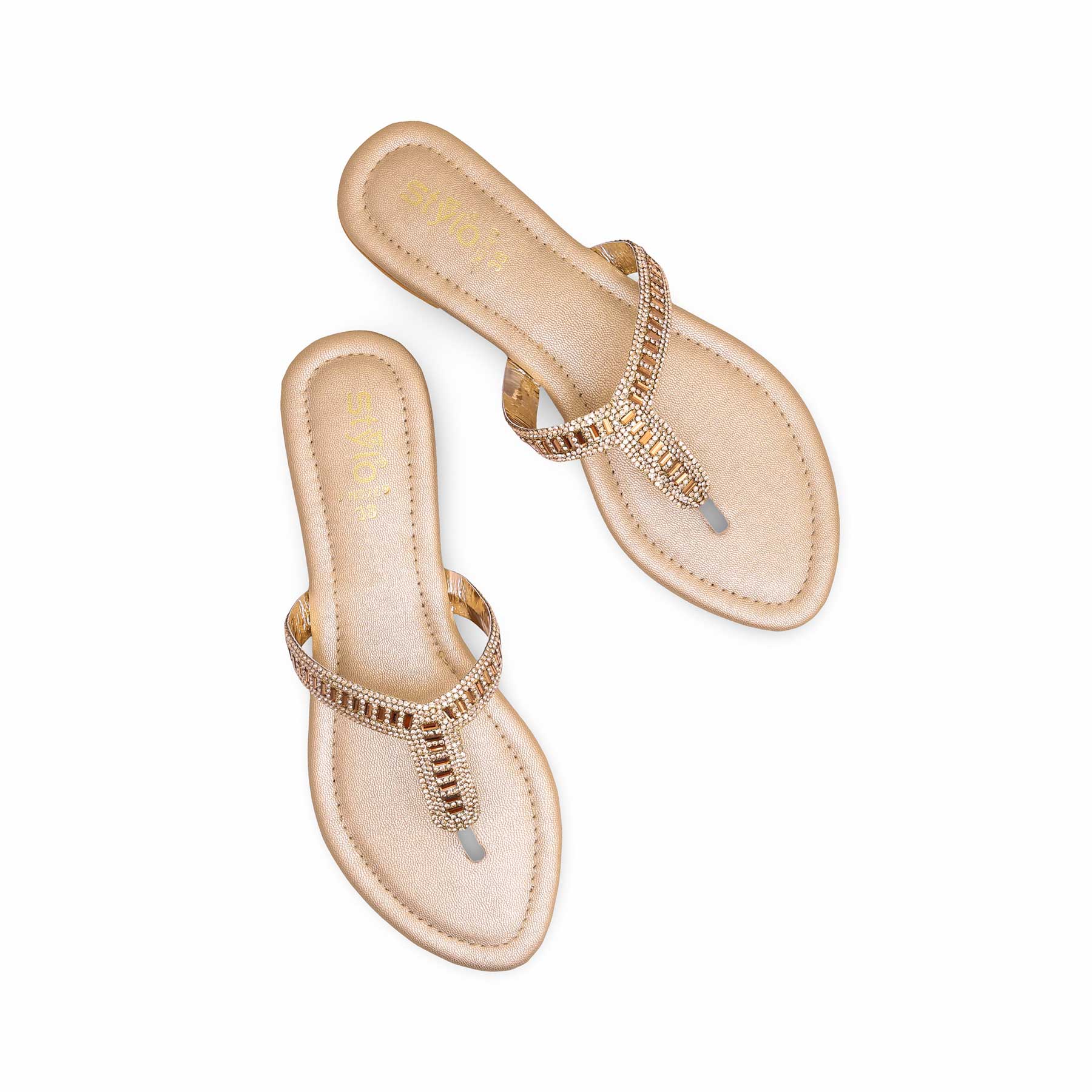 Golden Fancy Chappal FN0769 - Image 4