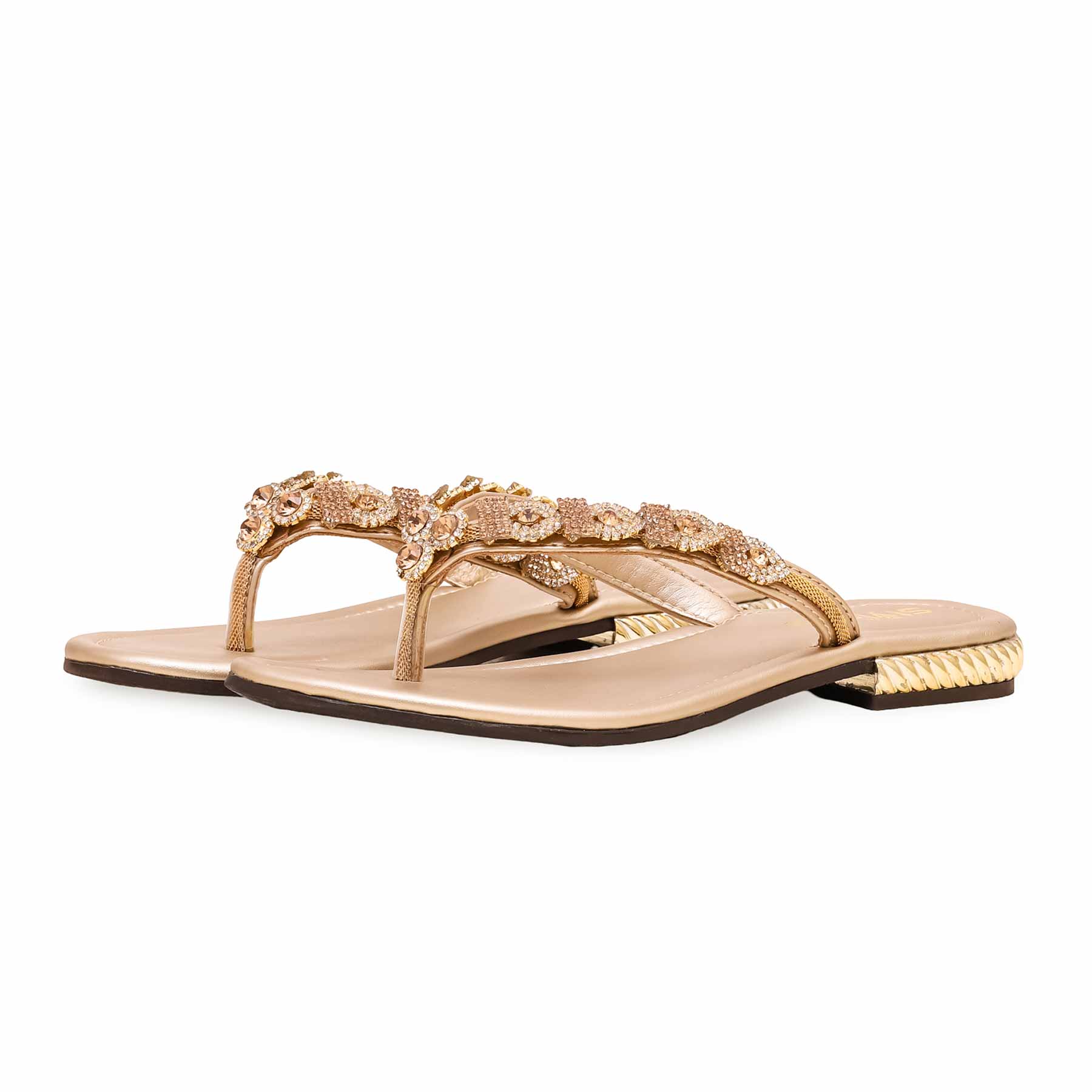 Golden Fancy Chappal FN0772 - Image 2