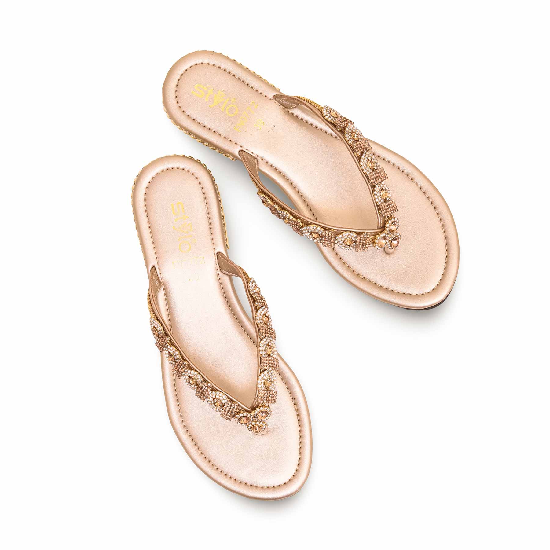Golden Fancy Chappal FN0772 - Image 4