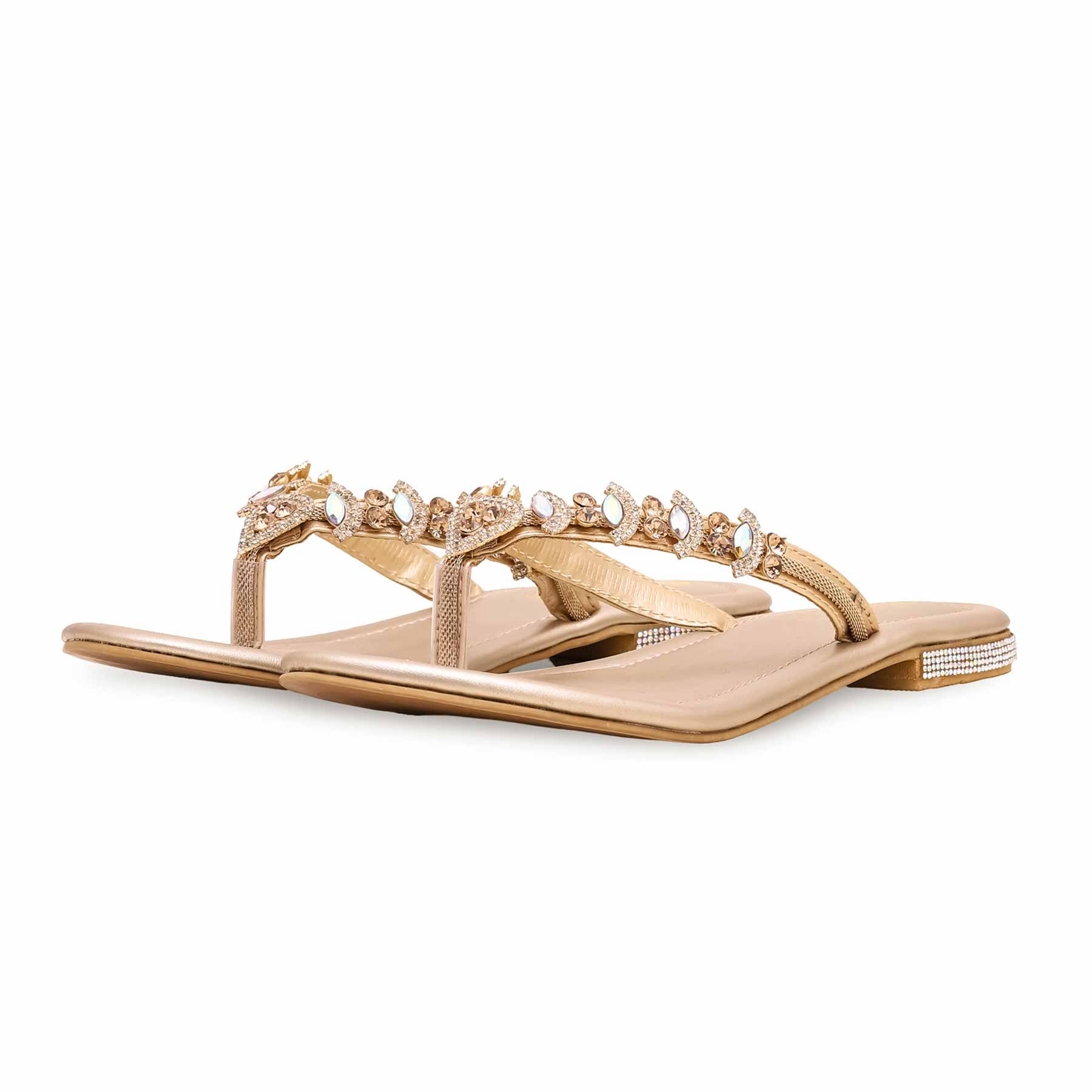 Golden Fancy Chappal FN0777 - Image 2
