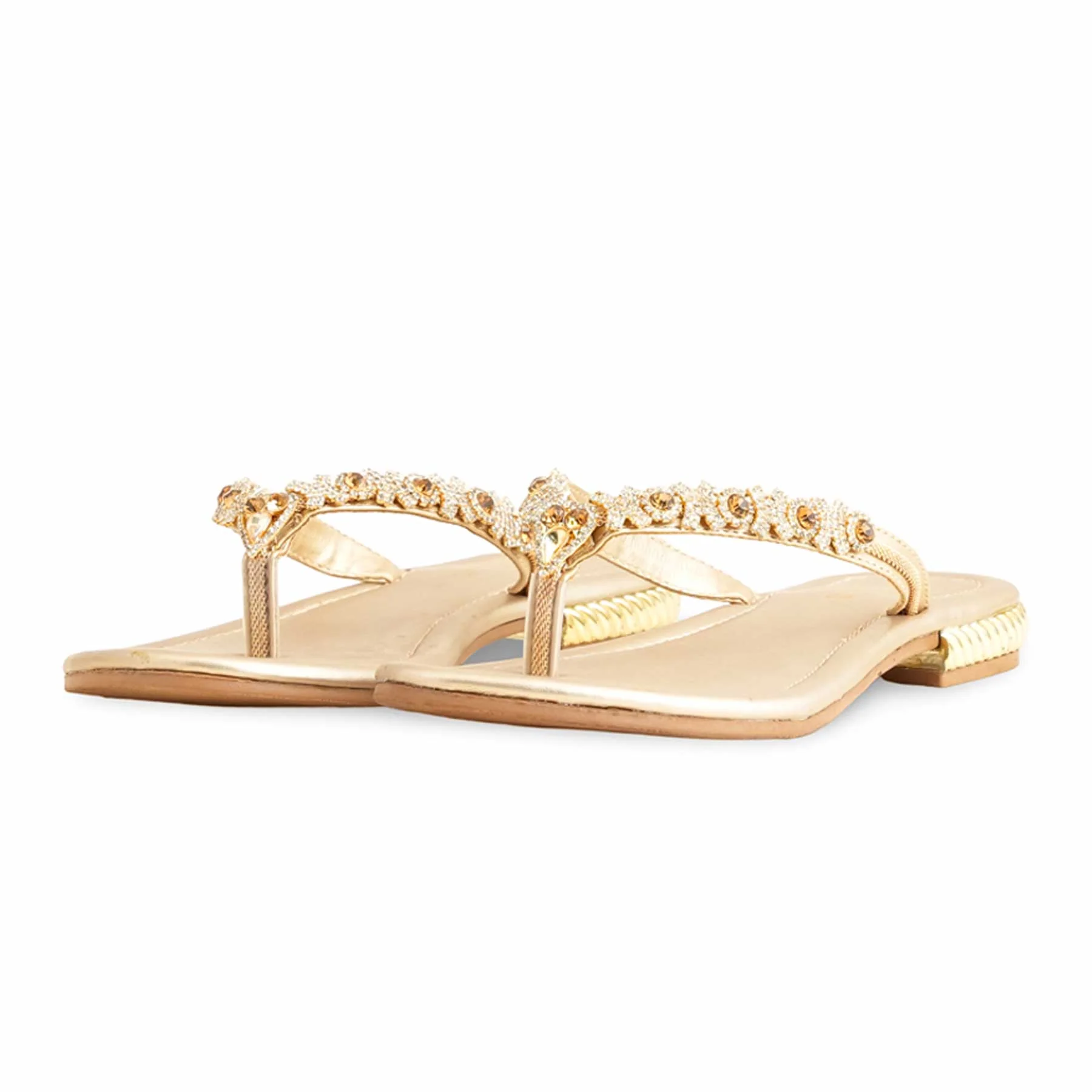 Golden Fancy Chappal FN0778 - Image 3