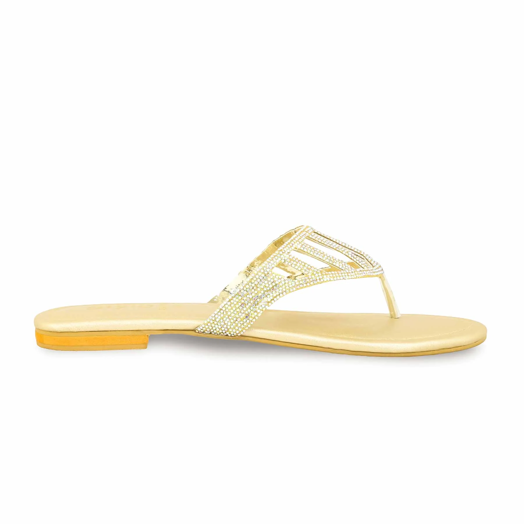Golden Fancy Chappal FN0786 - Image 2